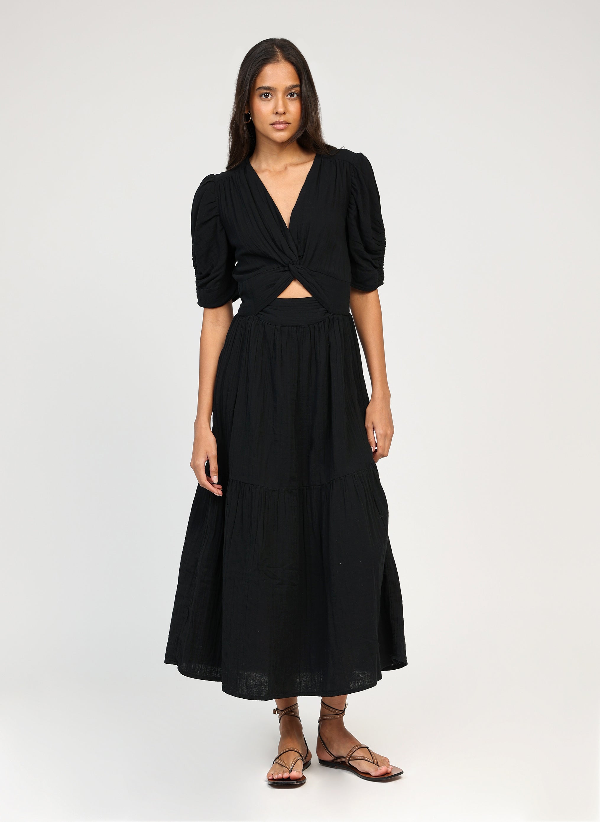 ROBE MIDI ODOUMA noir