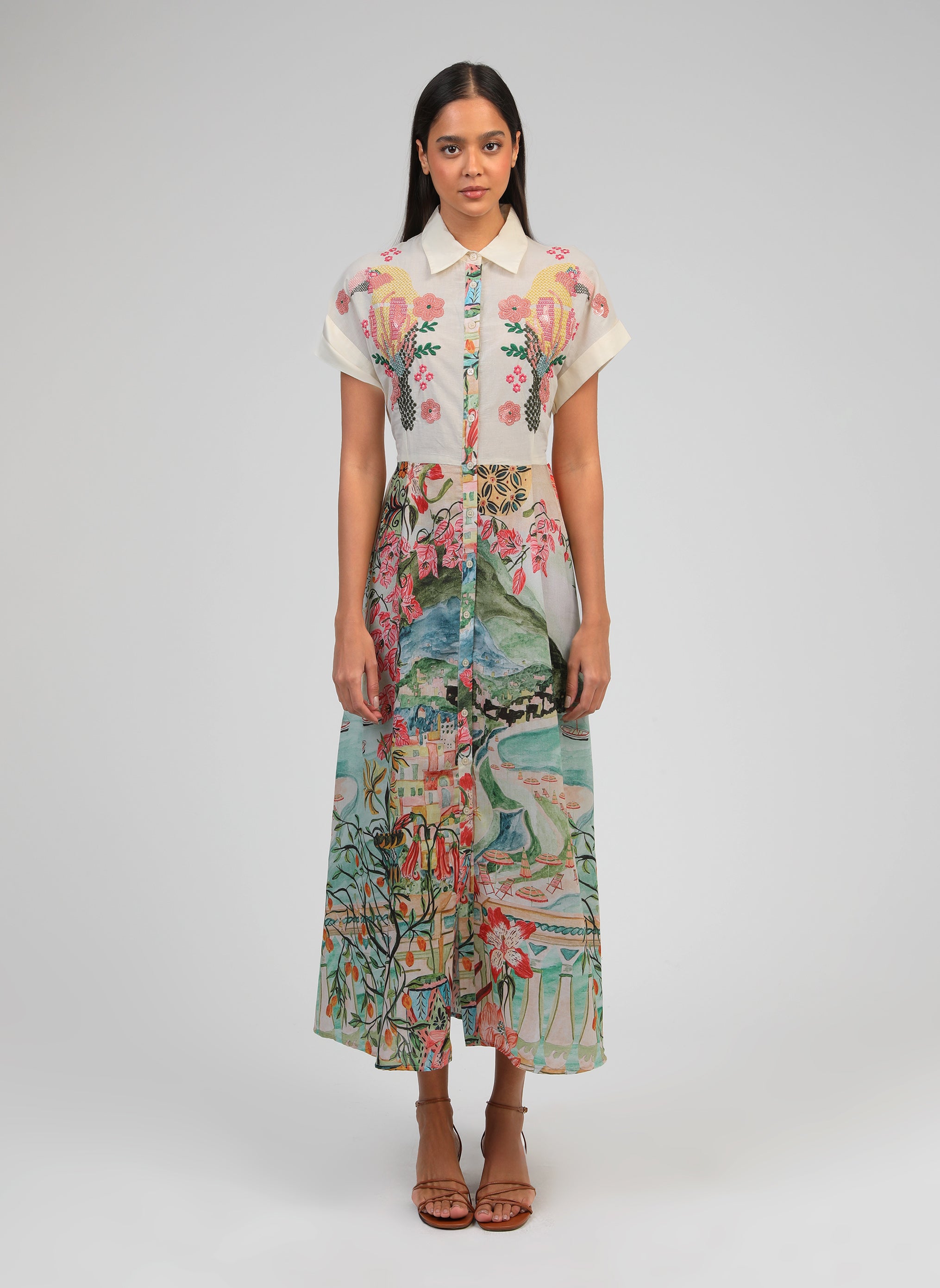 ROBE LONGUE OLENAVIE eden ecru