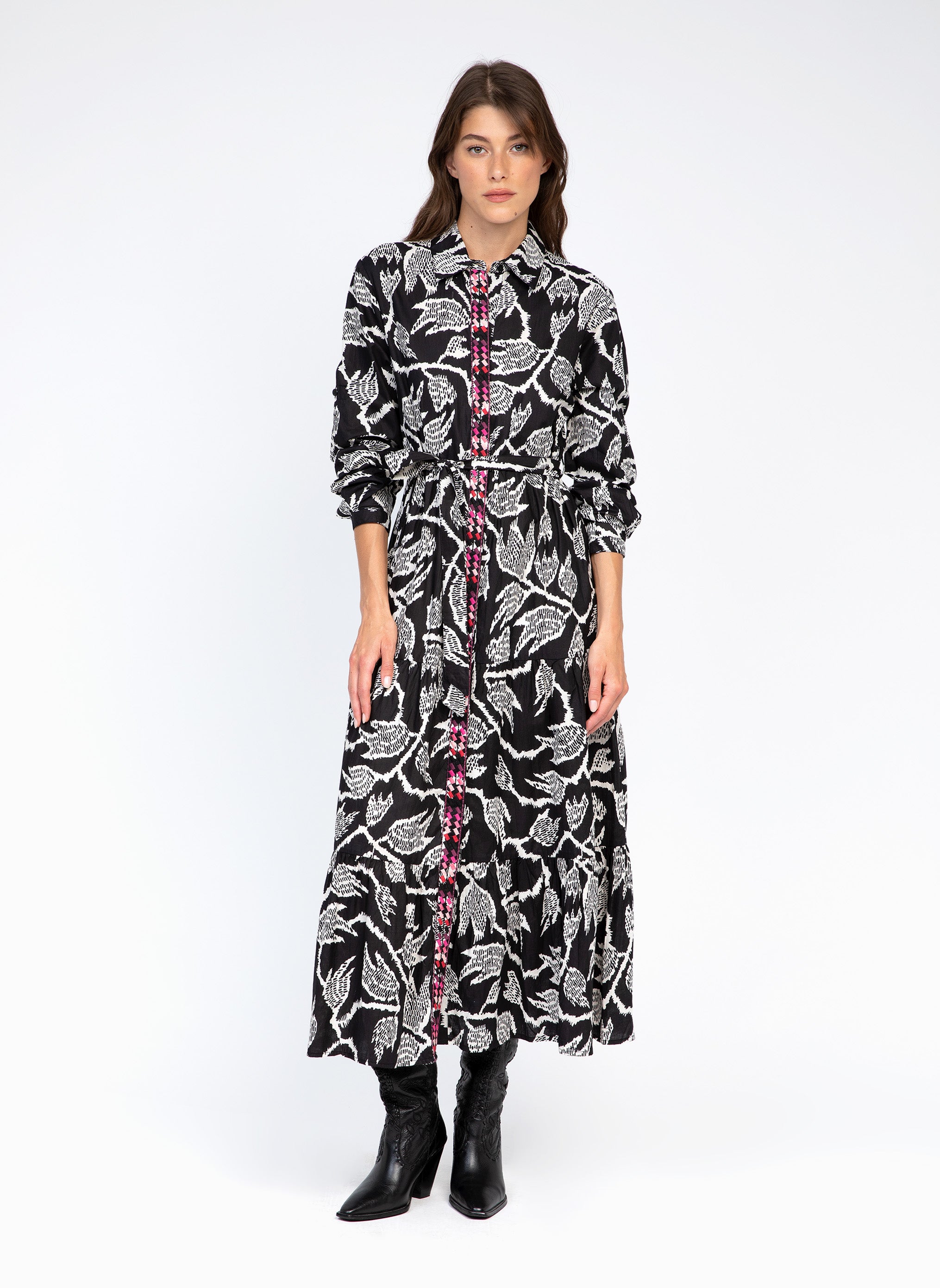 ROBE LONGUE OLINTO nabilo noir