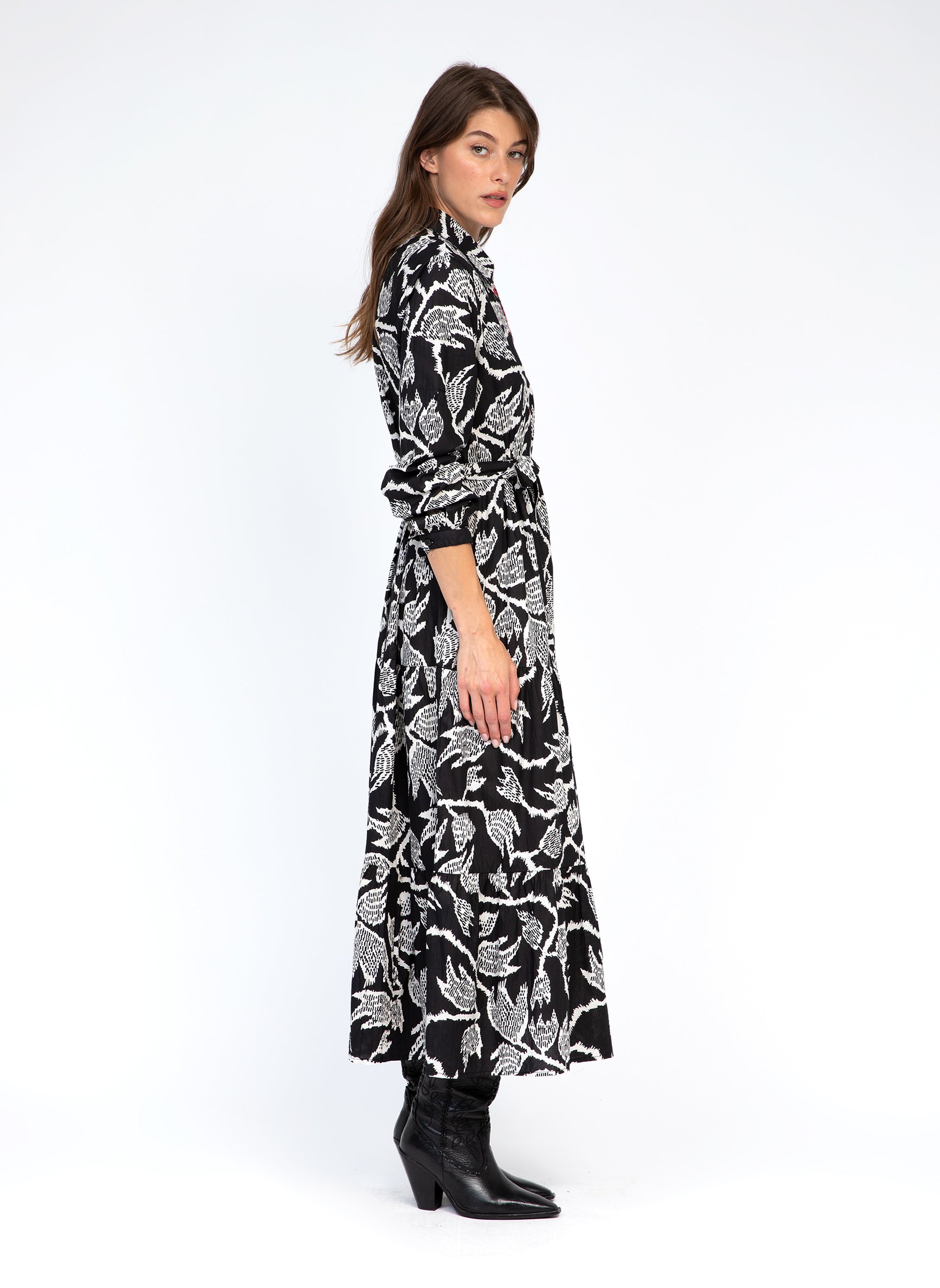 ROBE LONGUE OLINTO nabilo noir