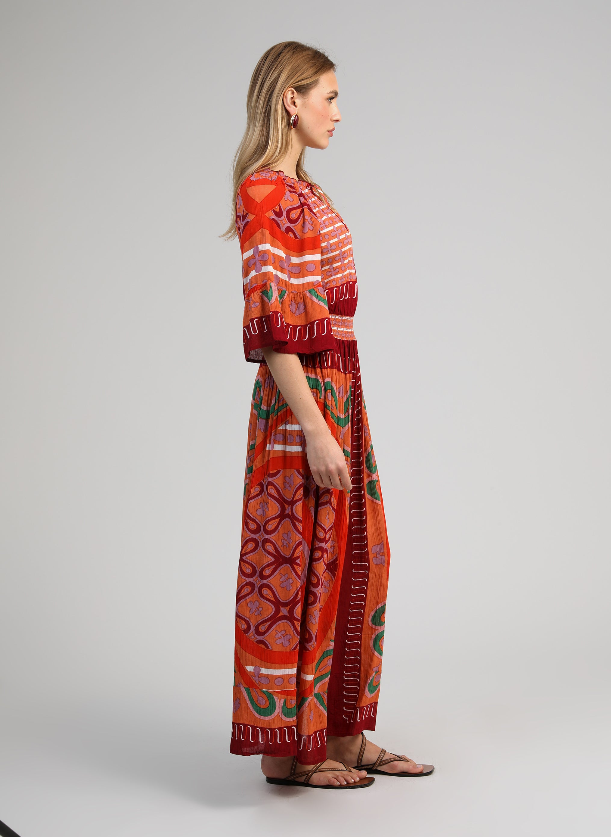 ROBE LONGUE OLYMPY carkova caramel