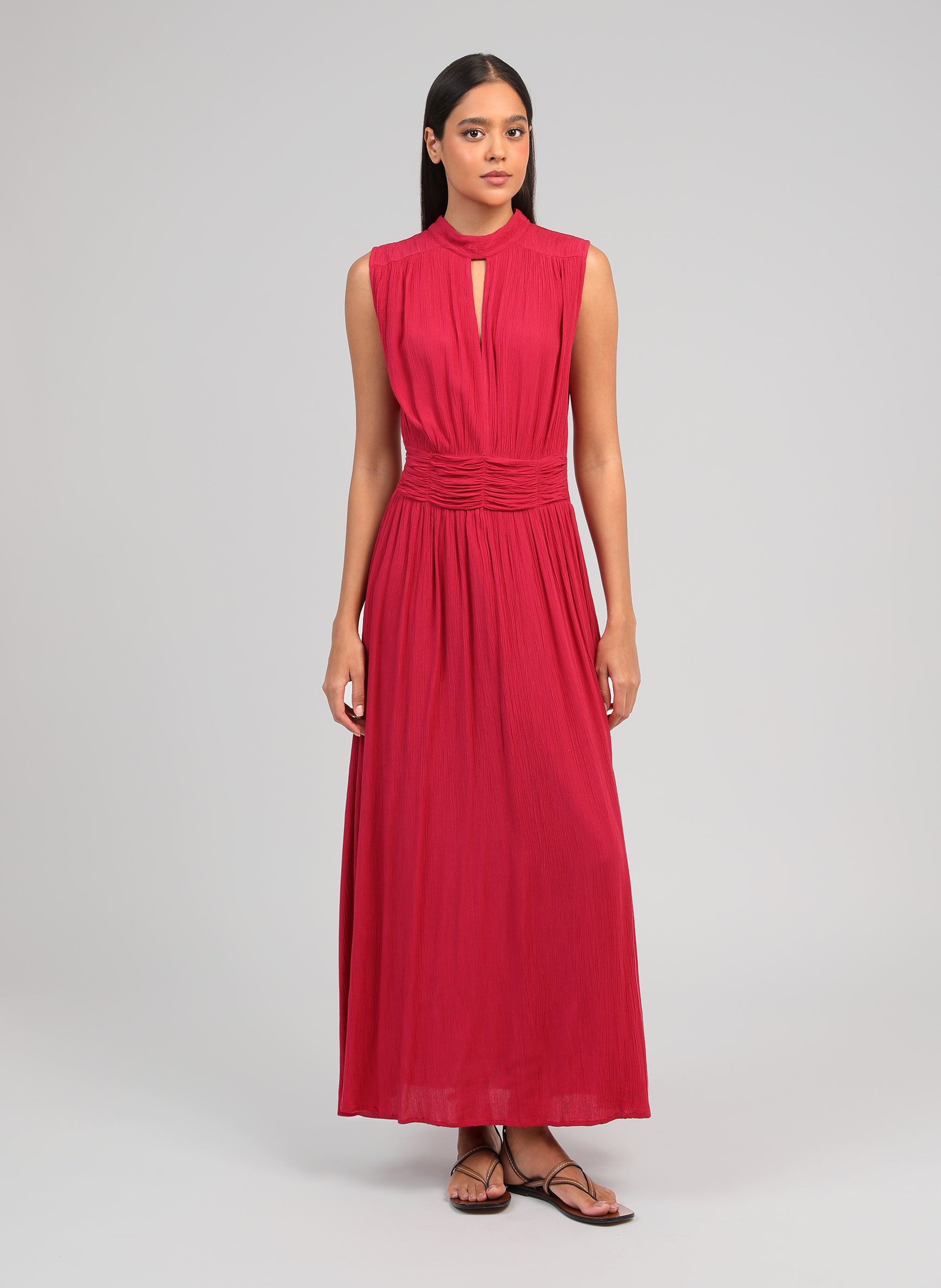 ROBE LONGUE ORLANY framboise