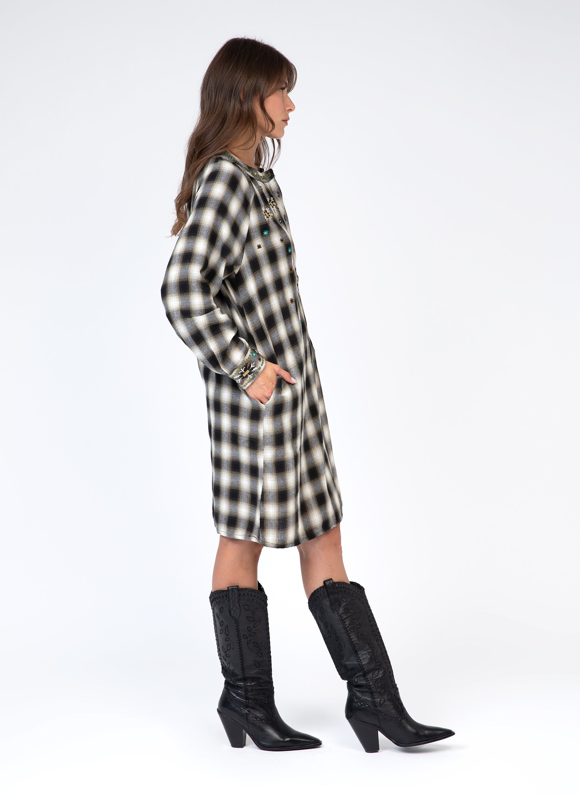 ROBE MIDI ORNELLO noir