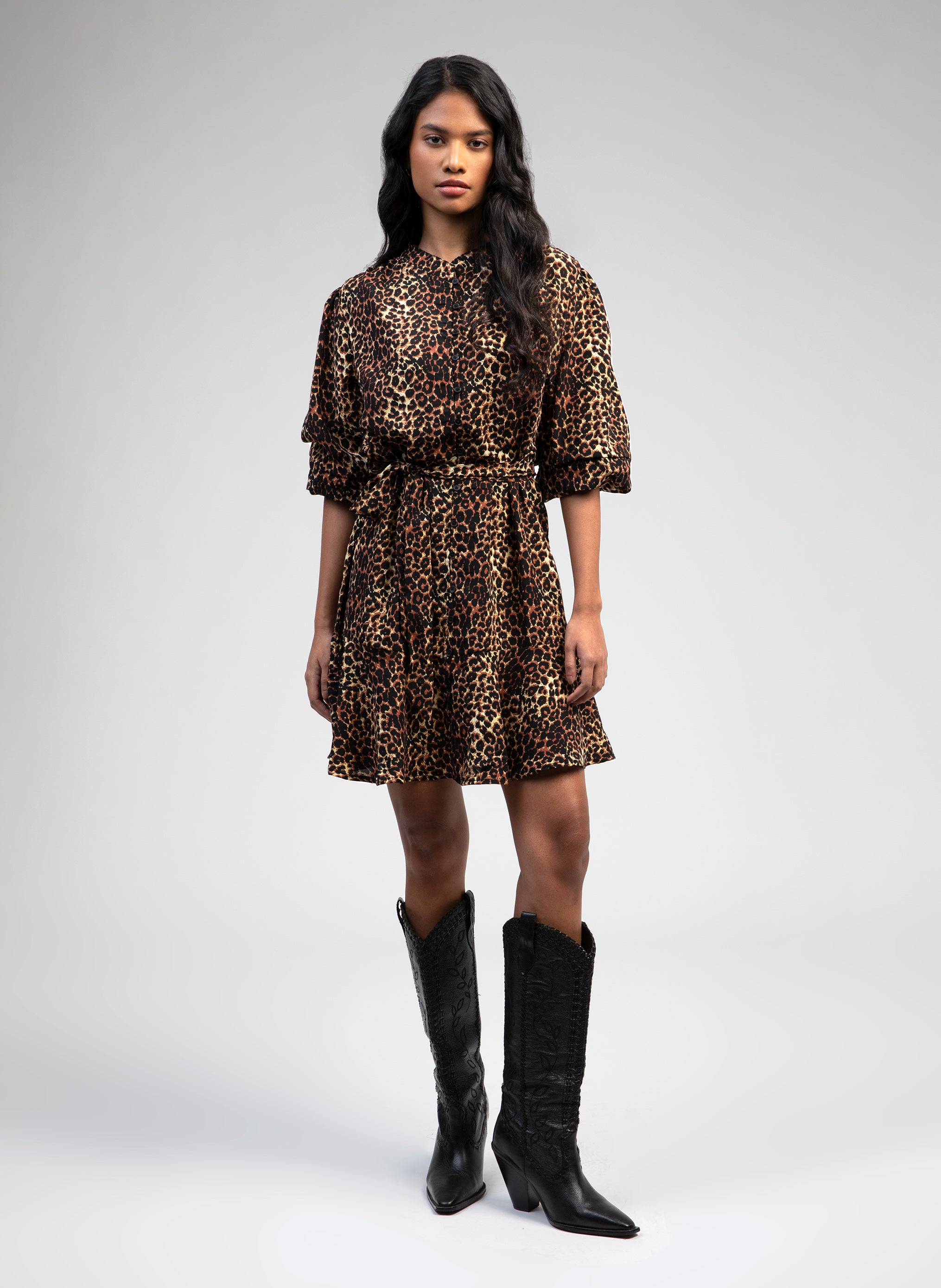 ROBE LONGUE OURIELLE leopard