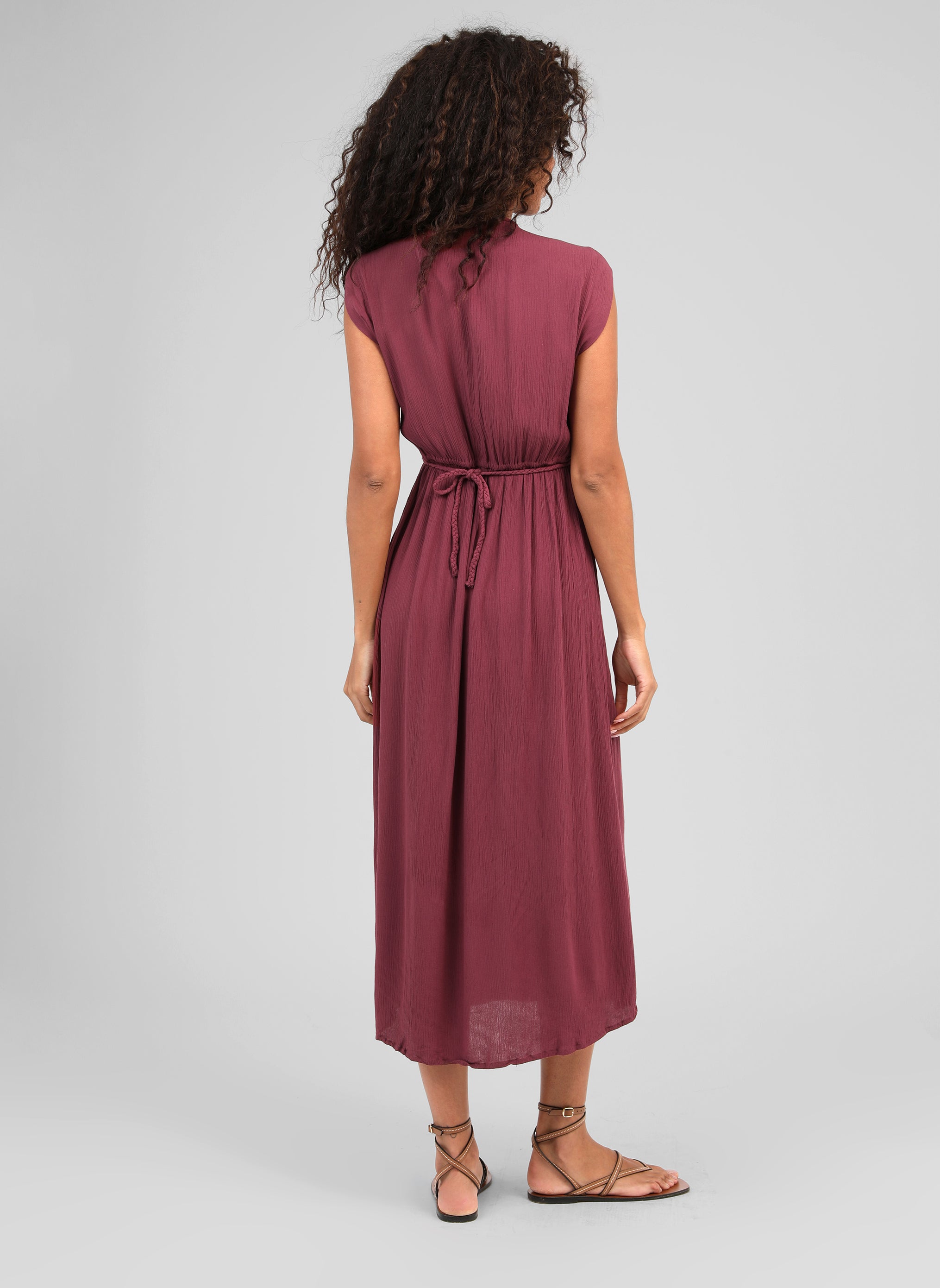 ROBE LONGUE OWESTINA raisin
