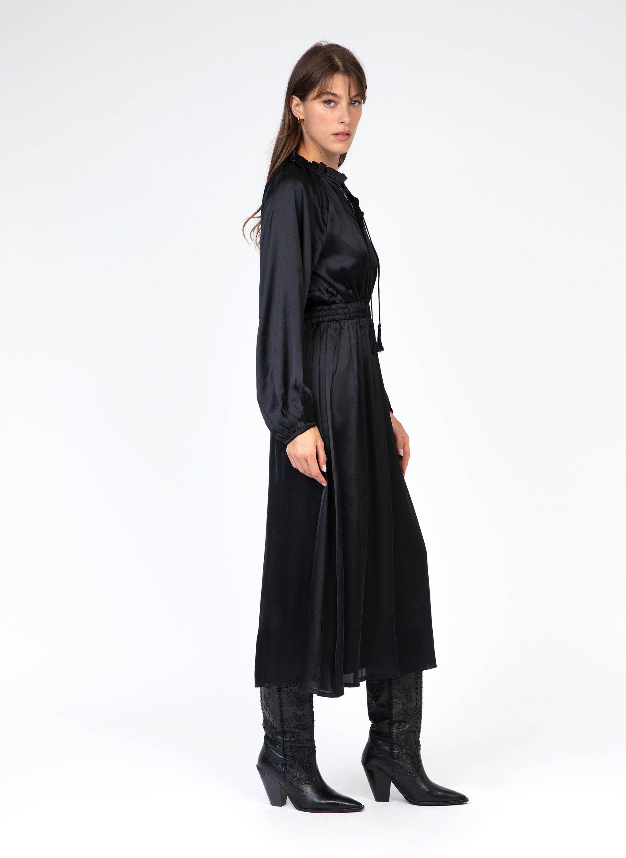 ROBE LONGUE OXENCE noir