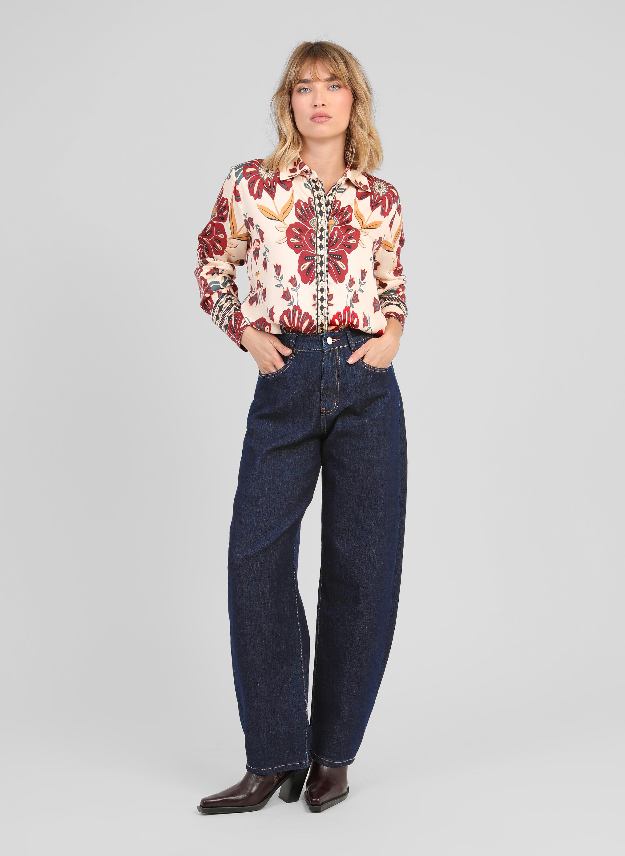 CHEMISE SOTILIANE tulipa ecru