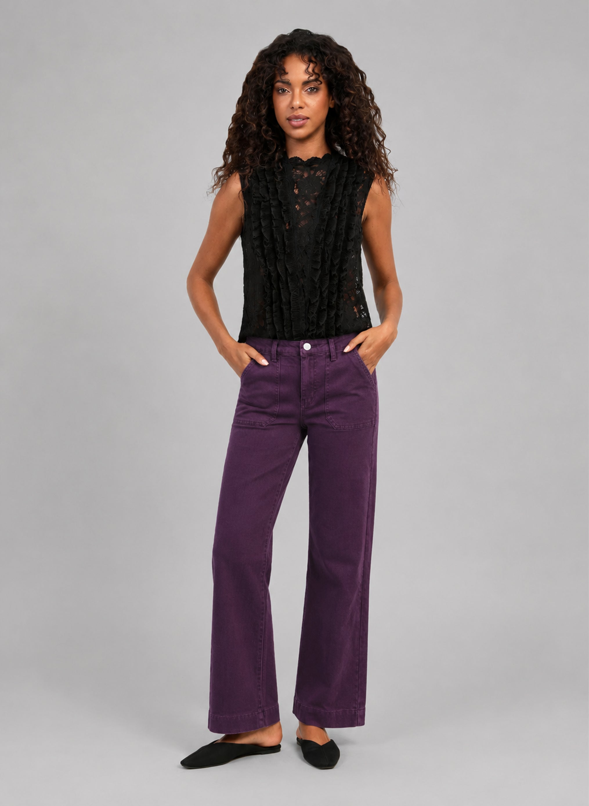 PANTALON PARMY aubergine