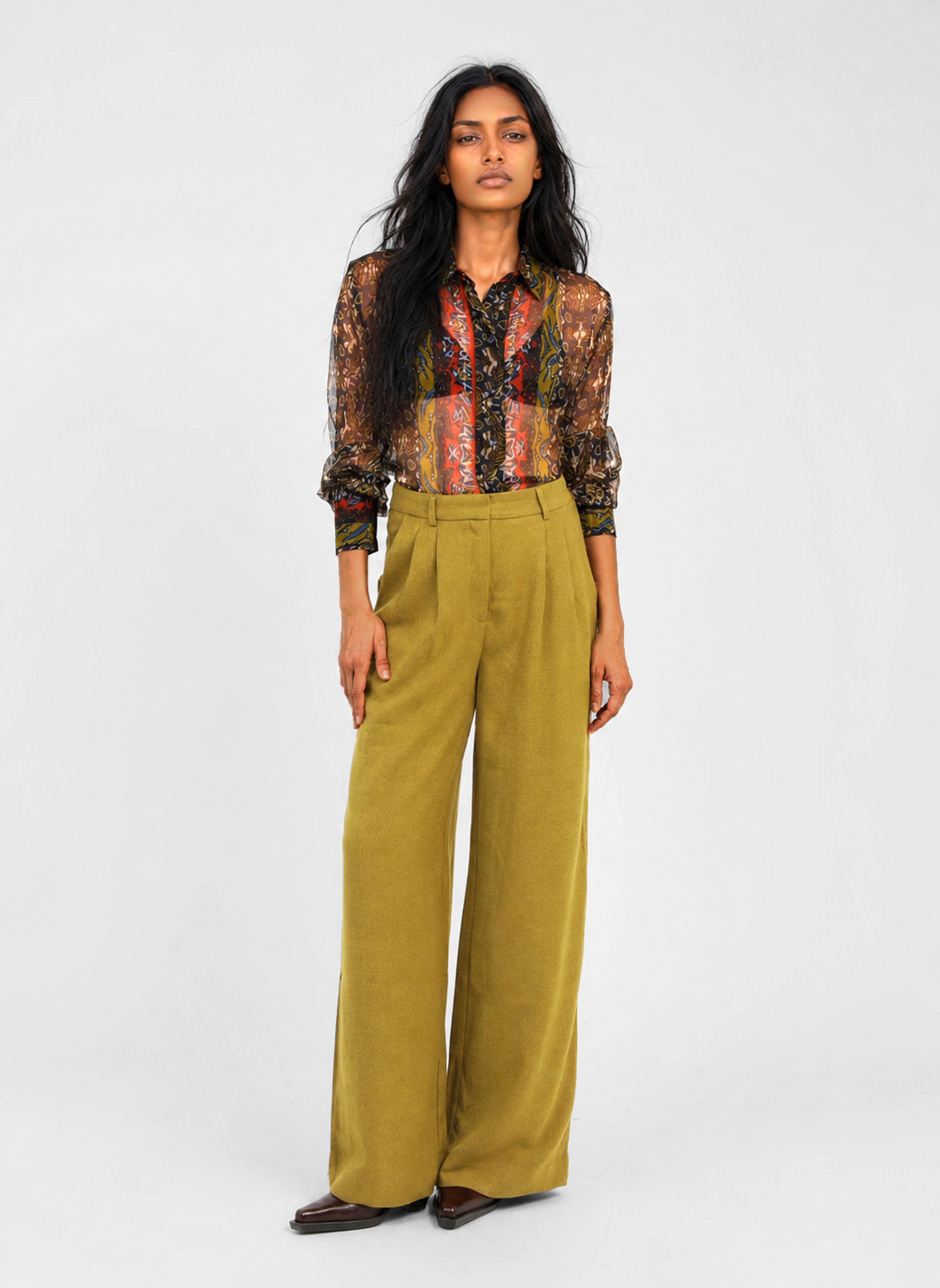 PANTALON PERLA absynthe
