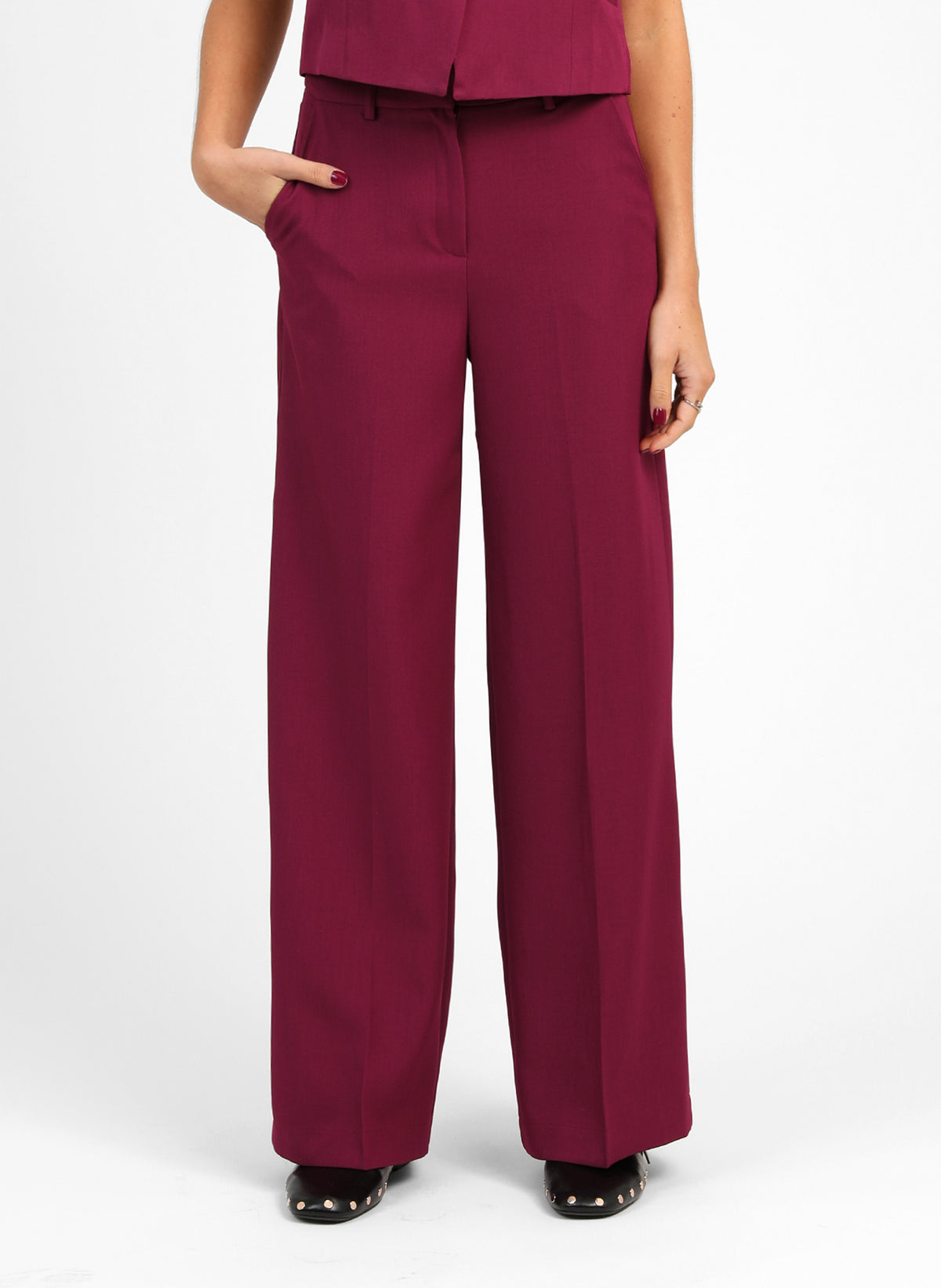 PANTALONES PERLIVA color frambuesa