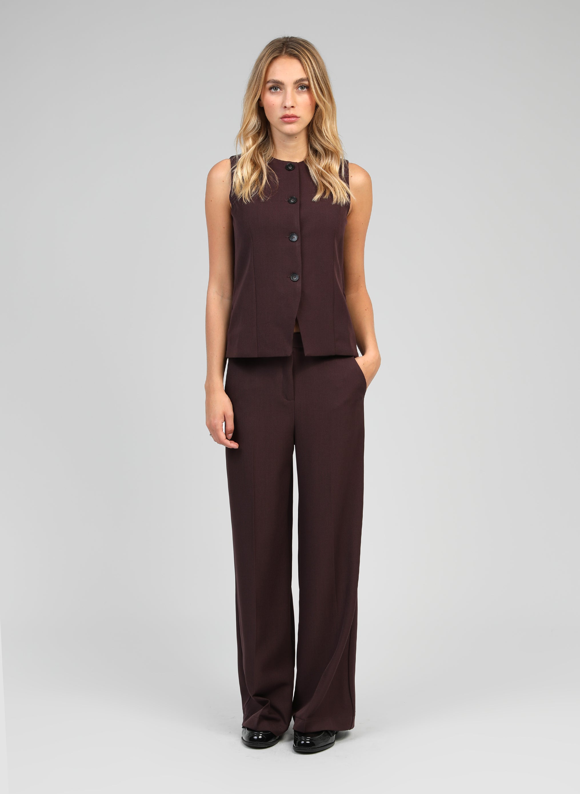 PANTALON PERLY wine