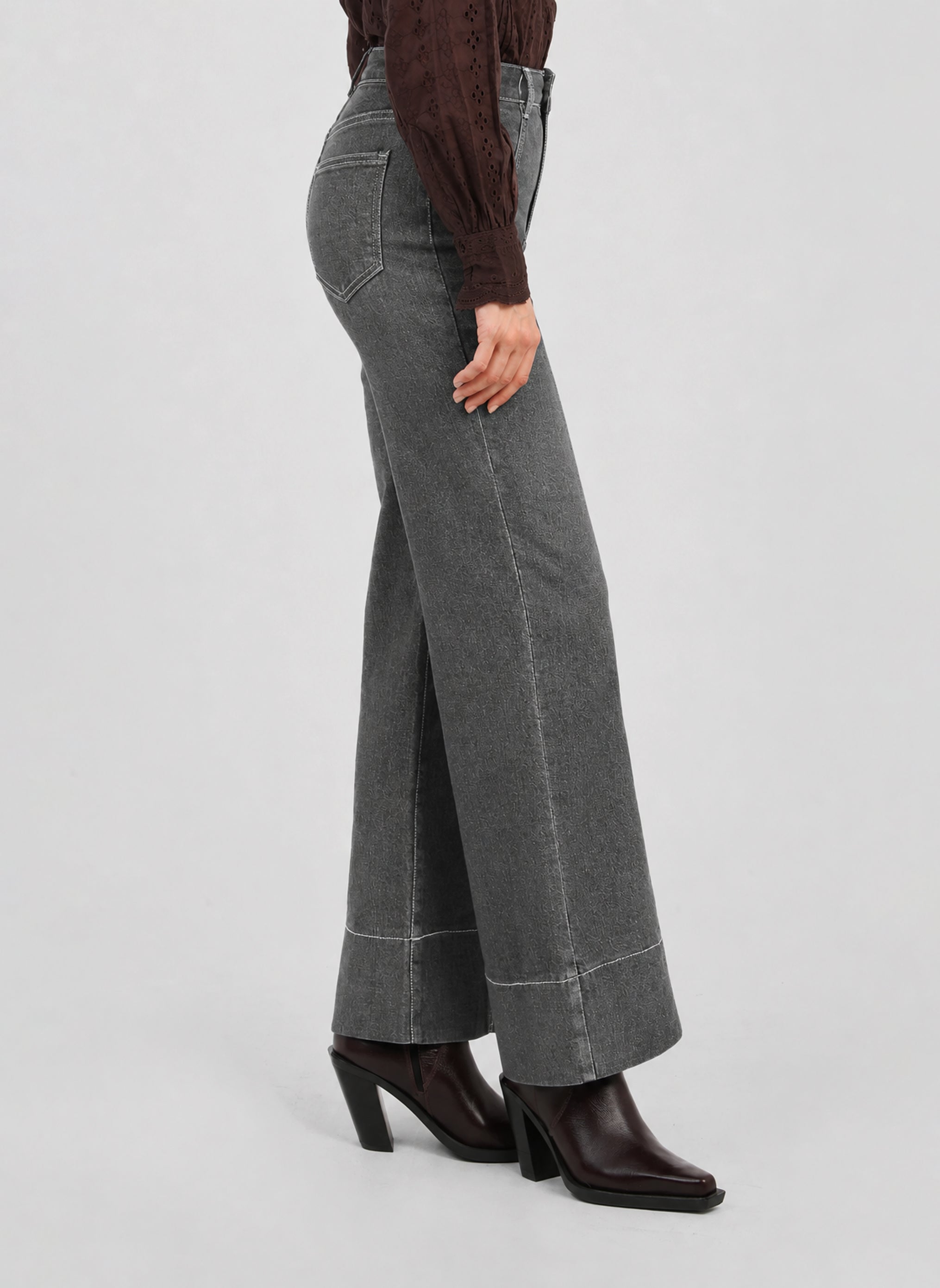 PANTALON PIPLIS gris