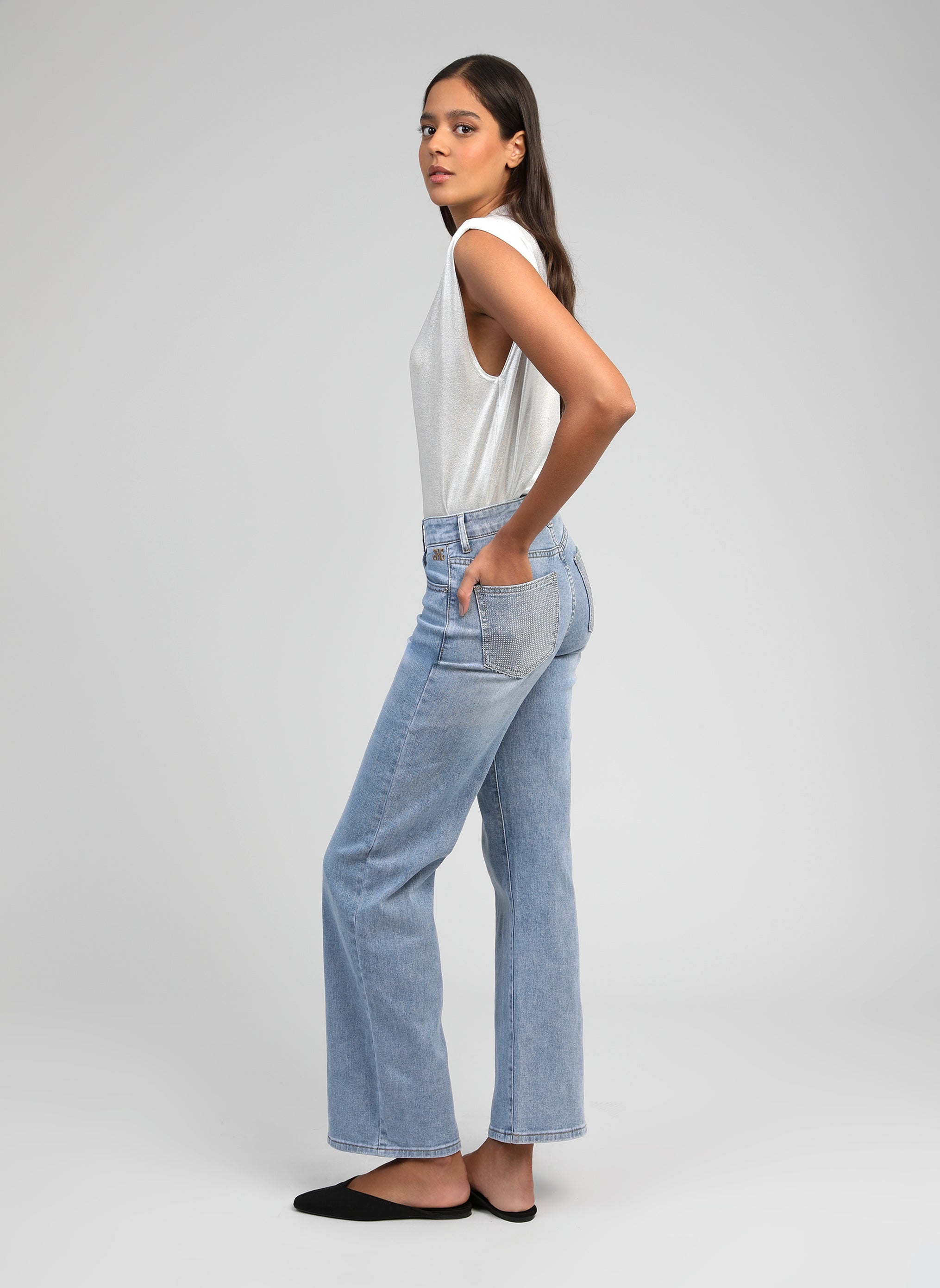 PANTALON PIPOCHE bleu ciel