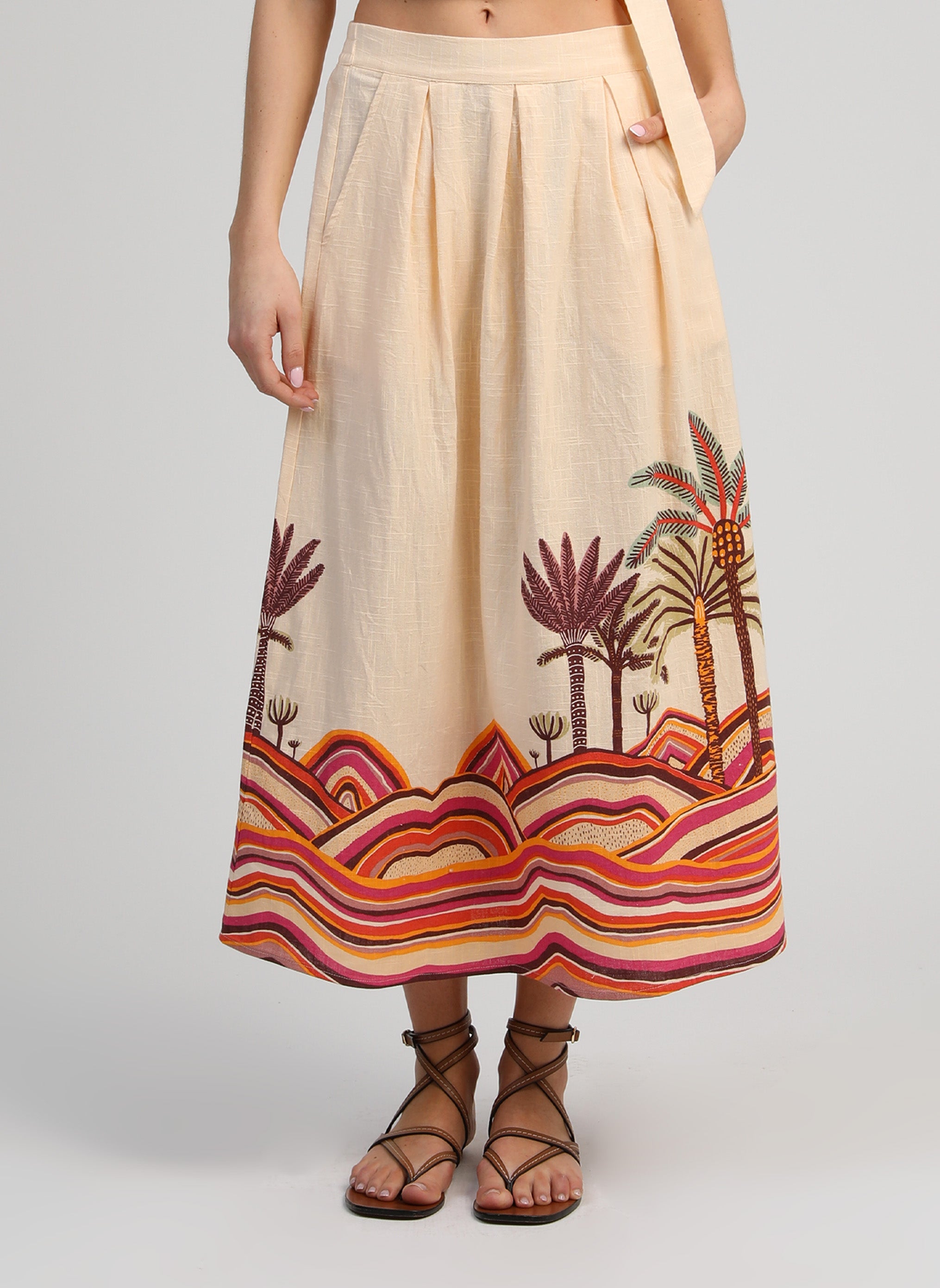 JUPE LONGUE RAMIRO palmyre rose