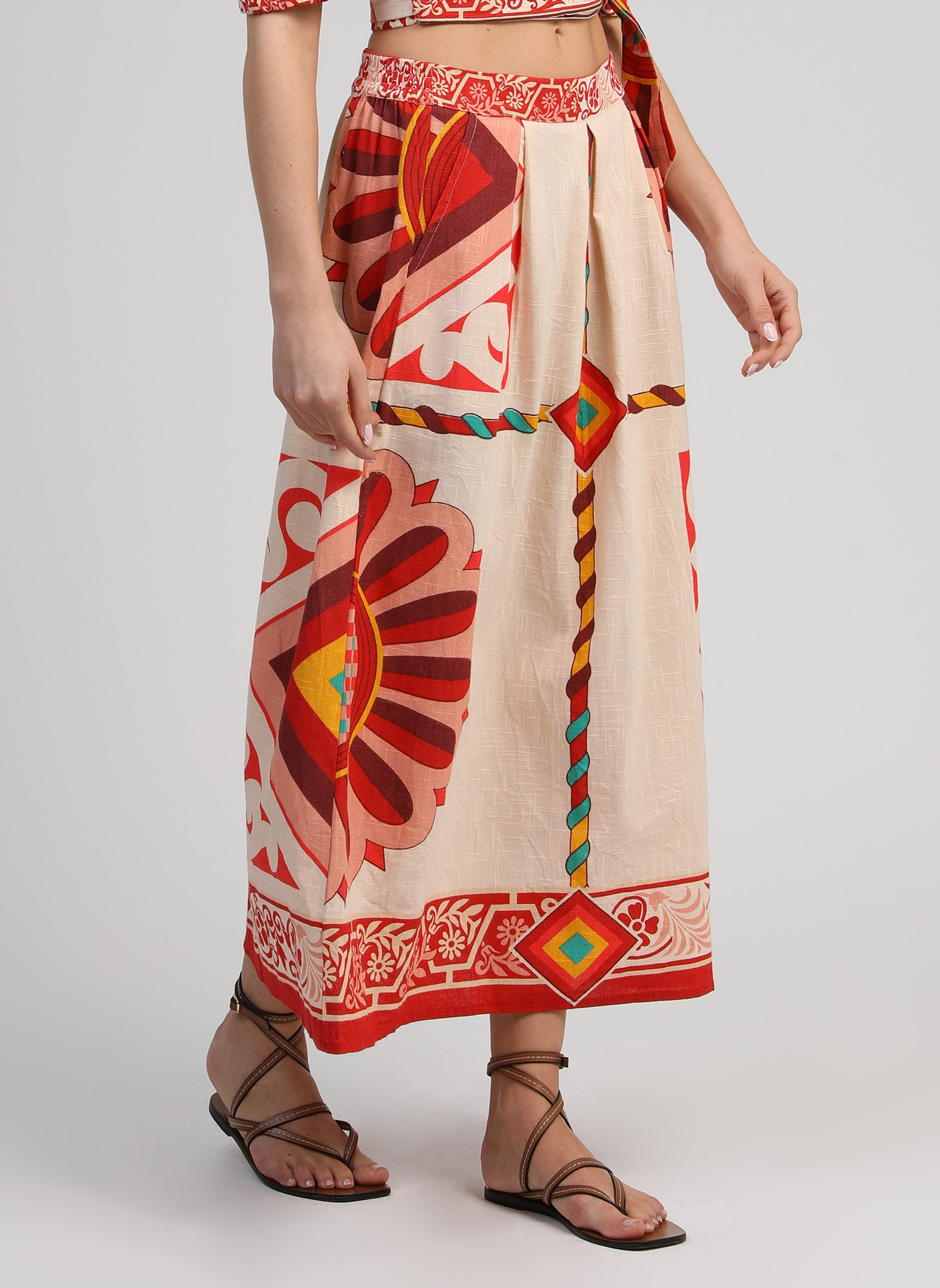 JUPE LONGUE RAMIRO olia ecru