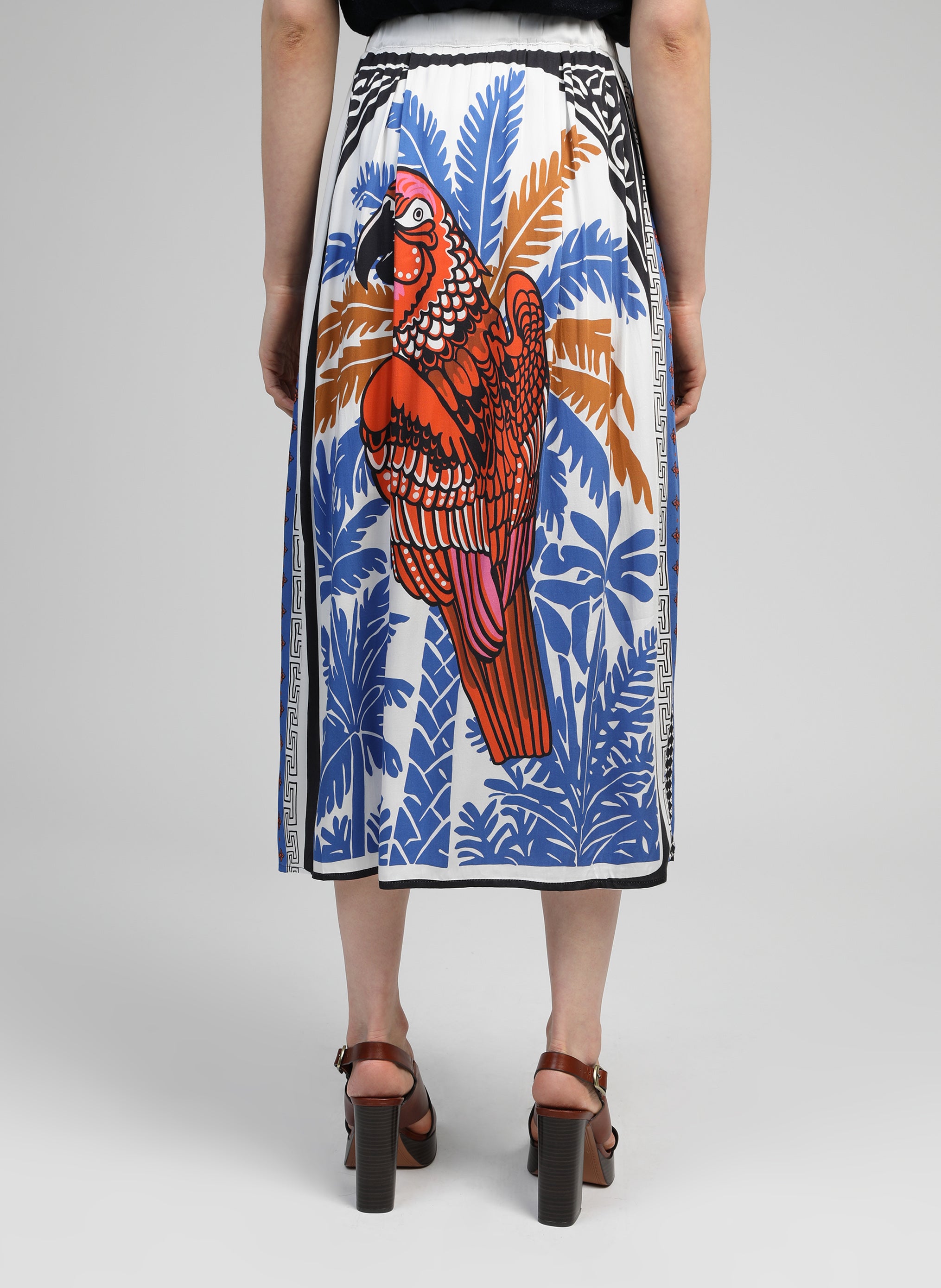 JUPE LONGUE RIKET parrot bleu