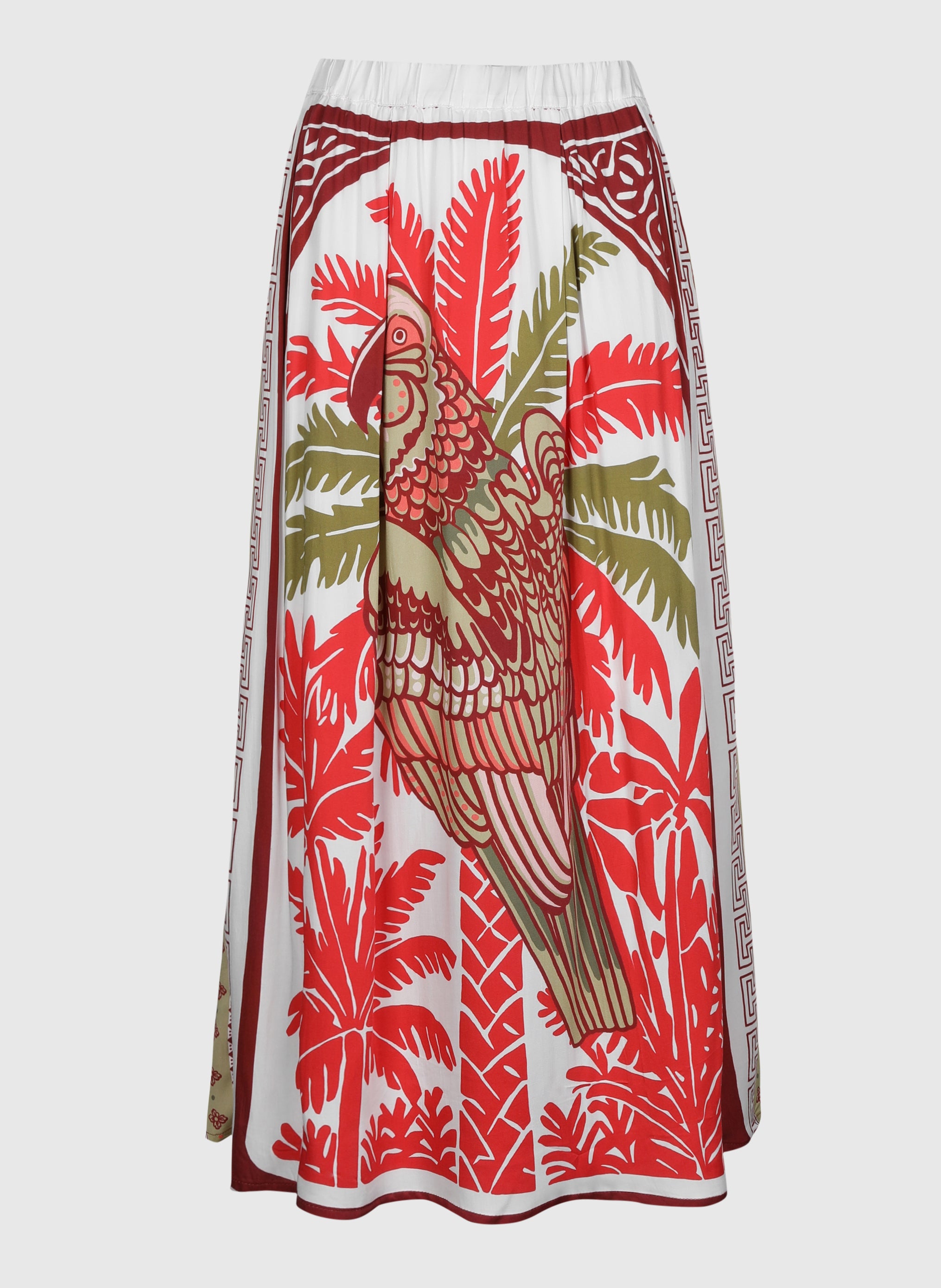 JUPE LONGUE RIKET papagayo rouge