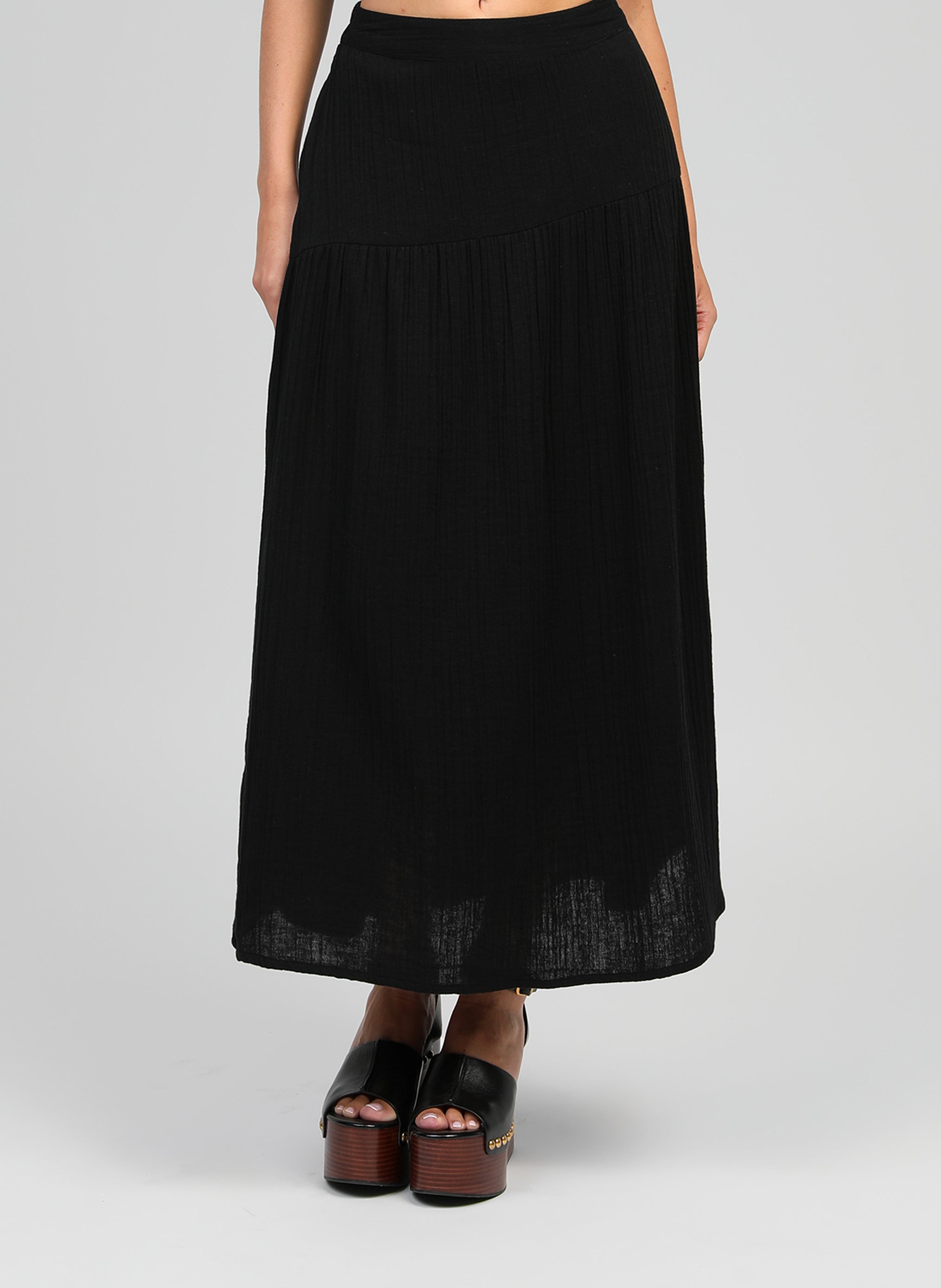 JUPE MIDI RITHA noir