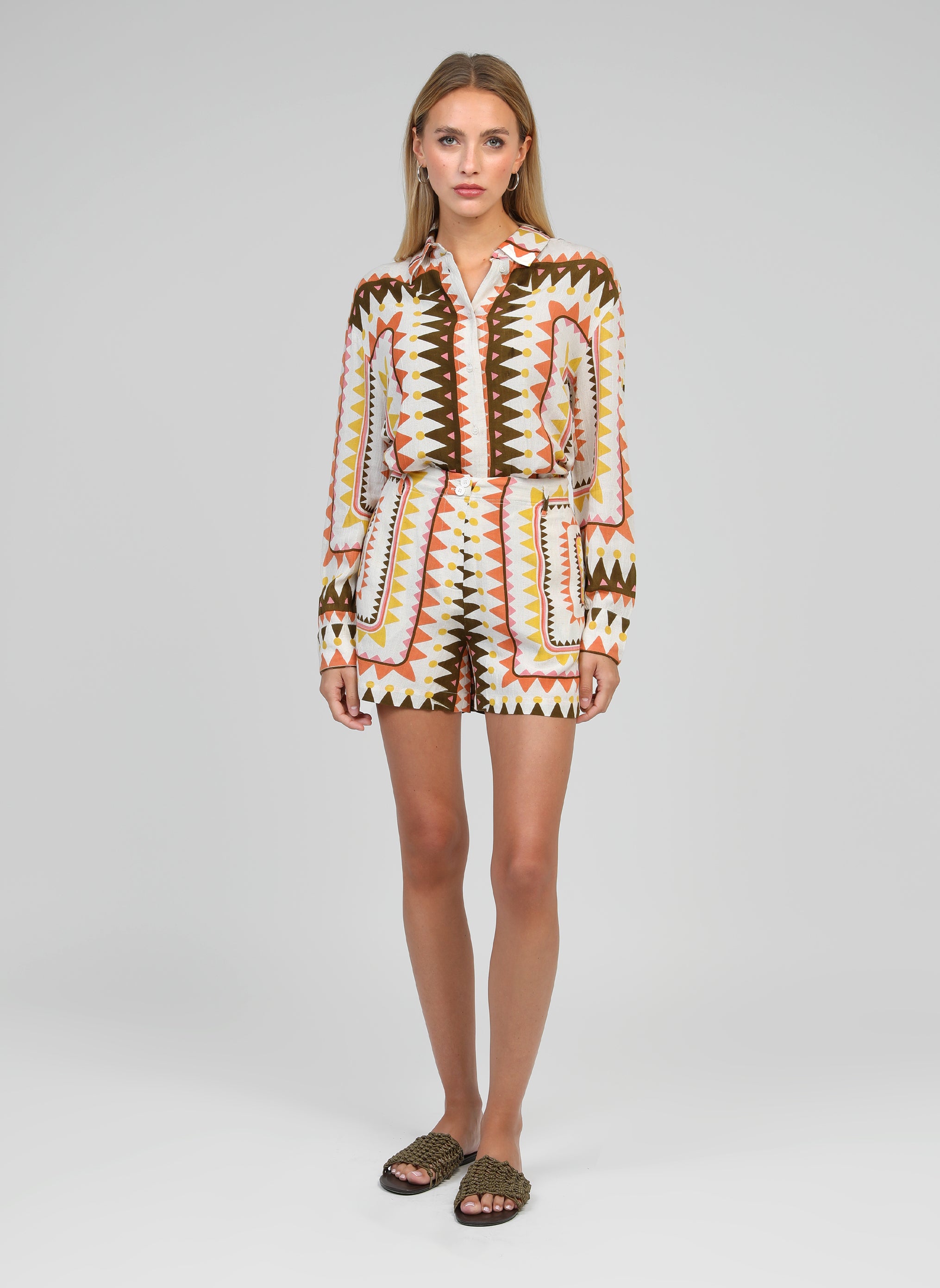 SHORT RIVILANE picoty olive