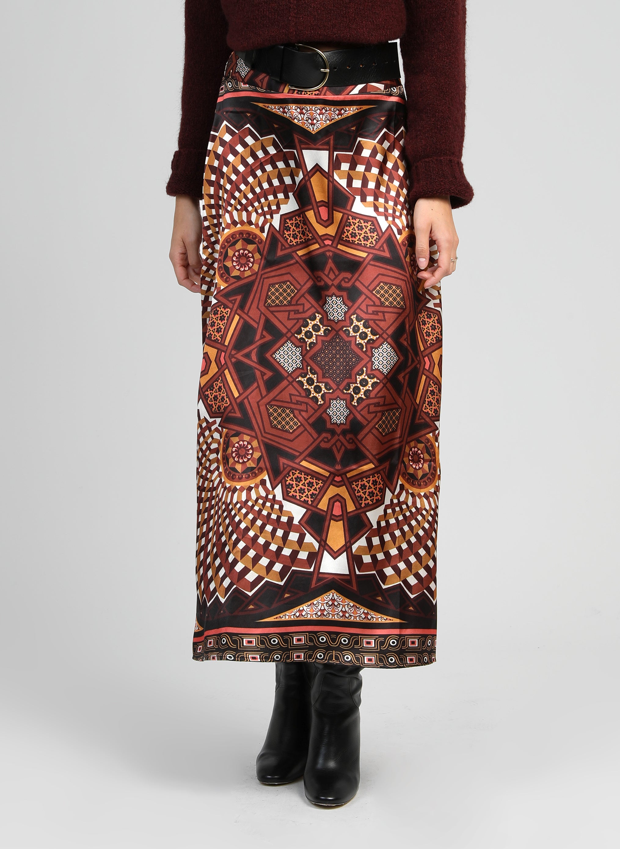 JUPE LONGUE ROBY kalei caramel