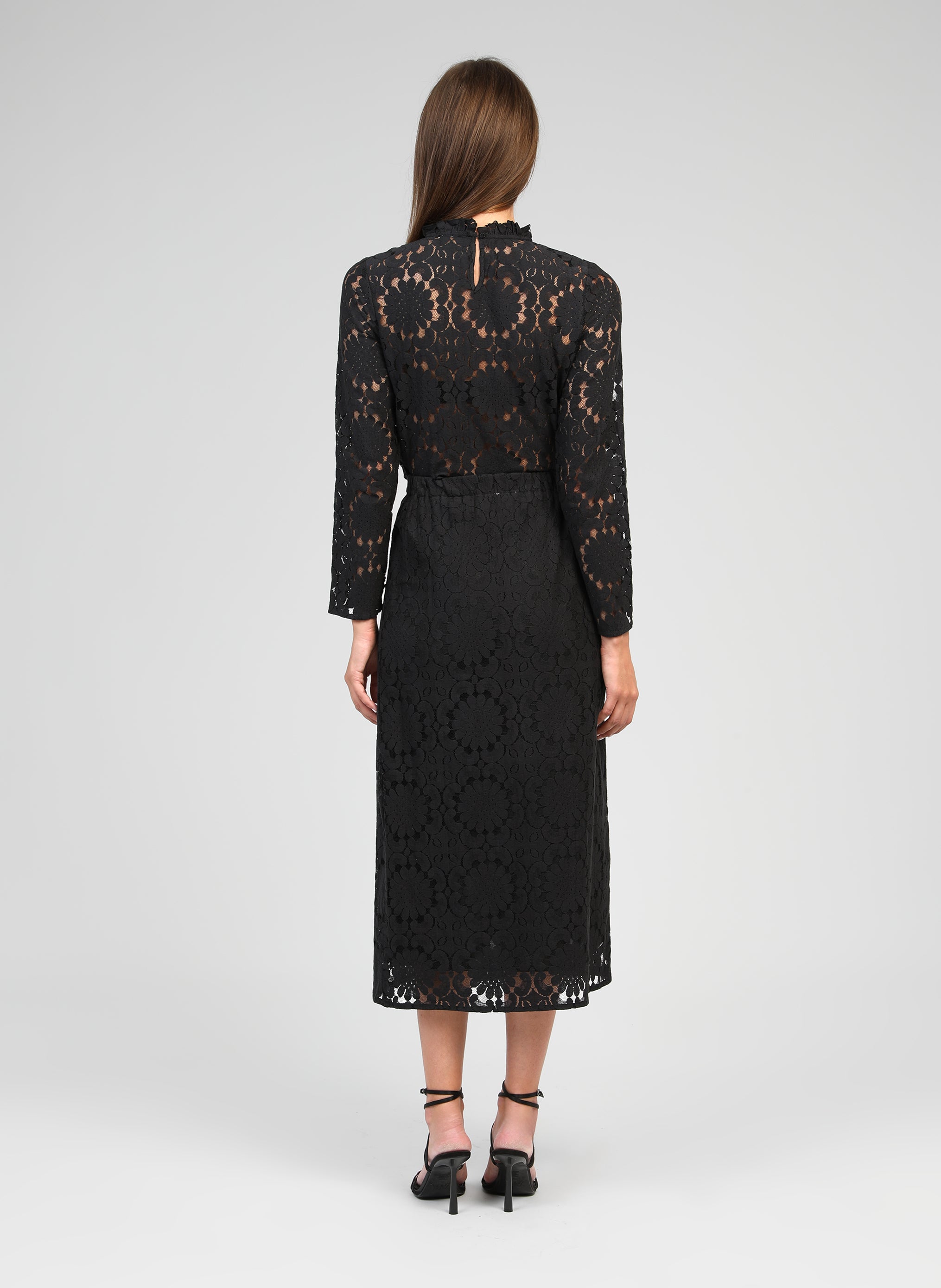 JUPE MIDI ROSALE noir