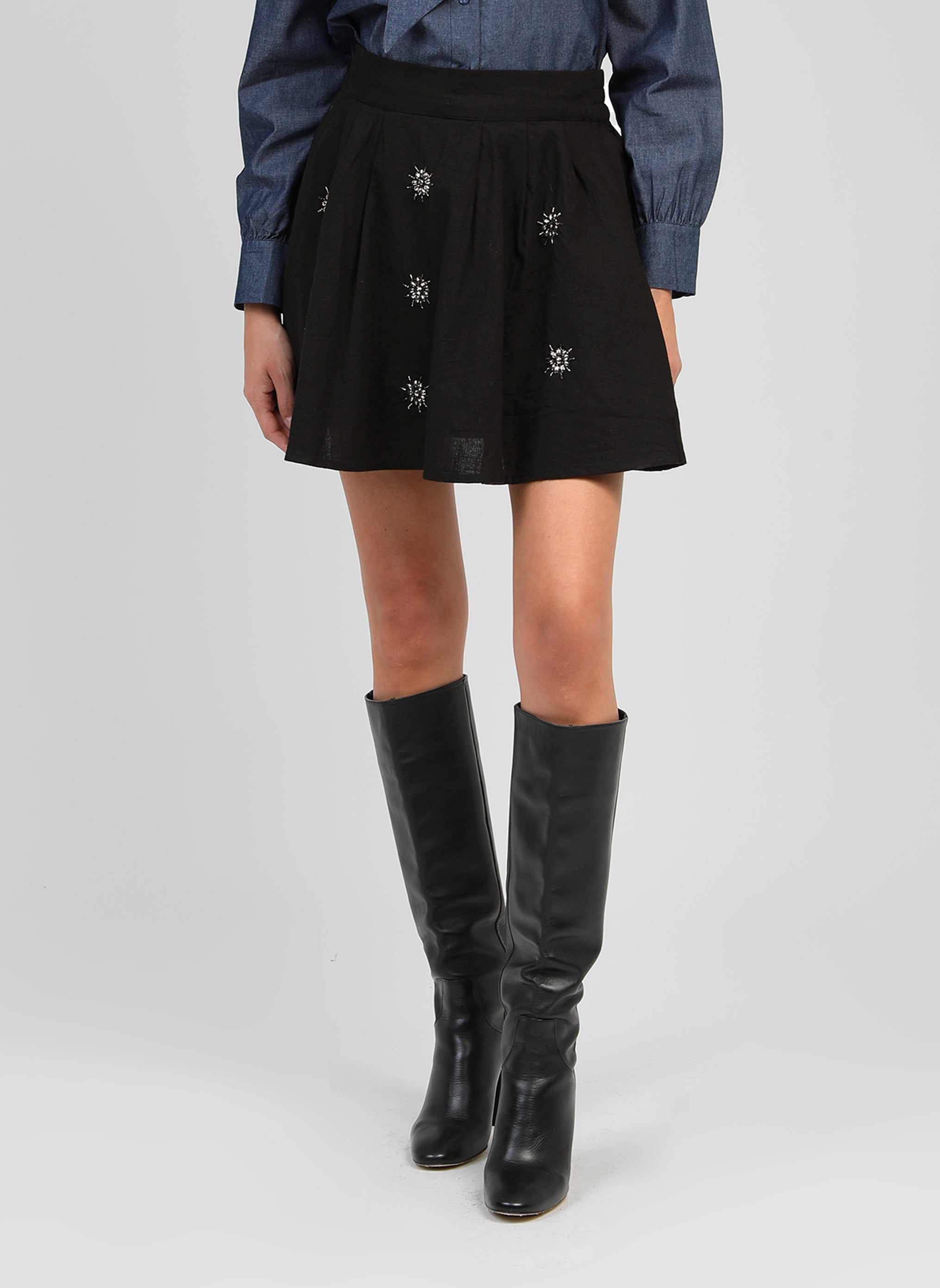 JUPE COURTE ROSALIA noir