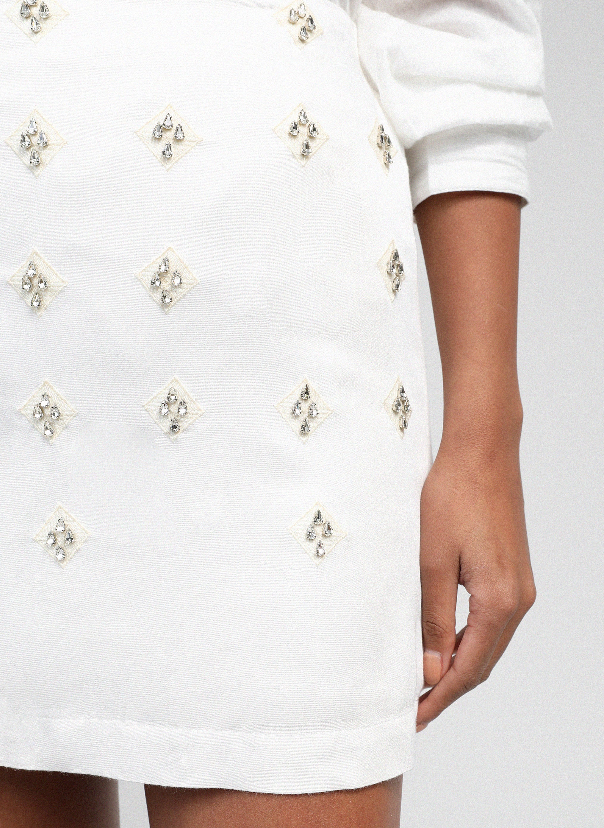 JUPE COURTE ROWEL ecru