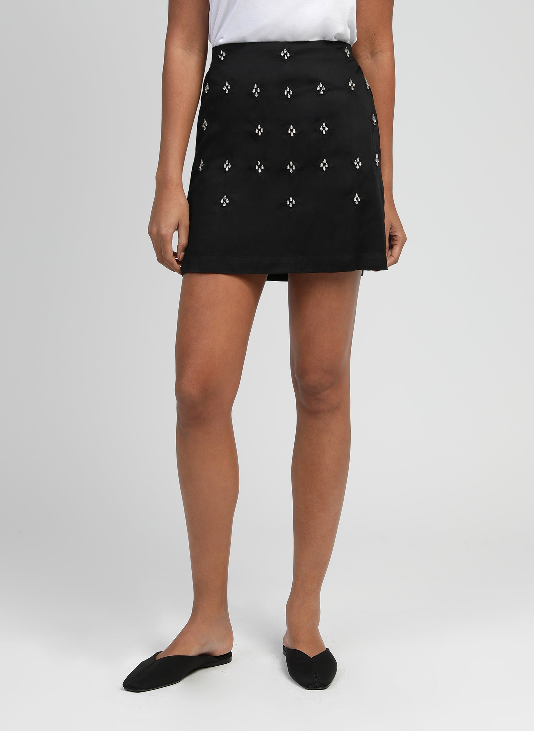 ROWEL SHORT SKIRT black