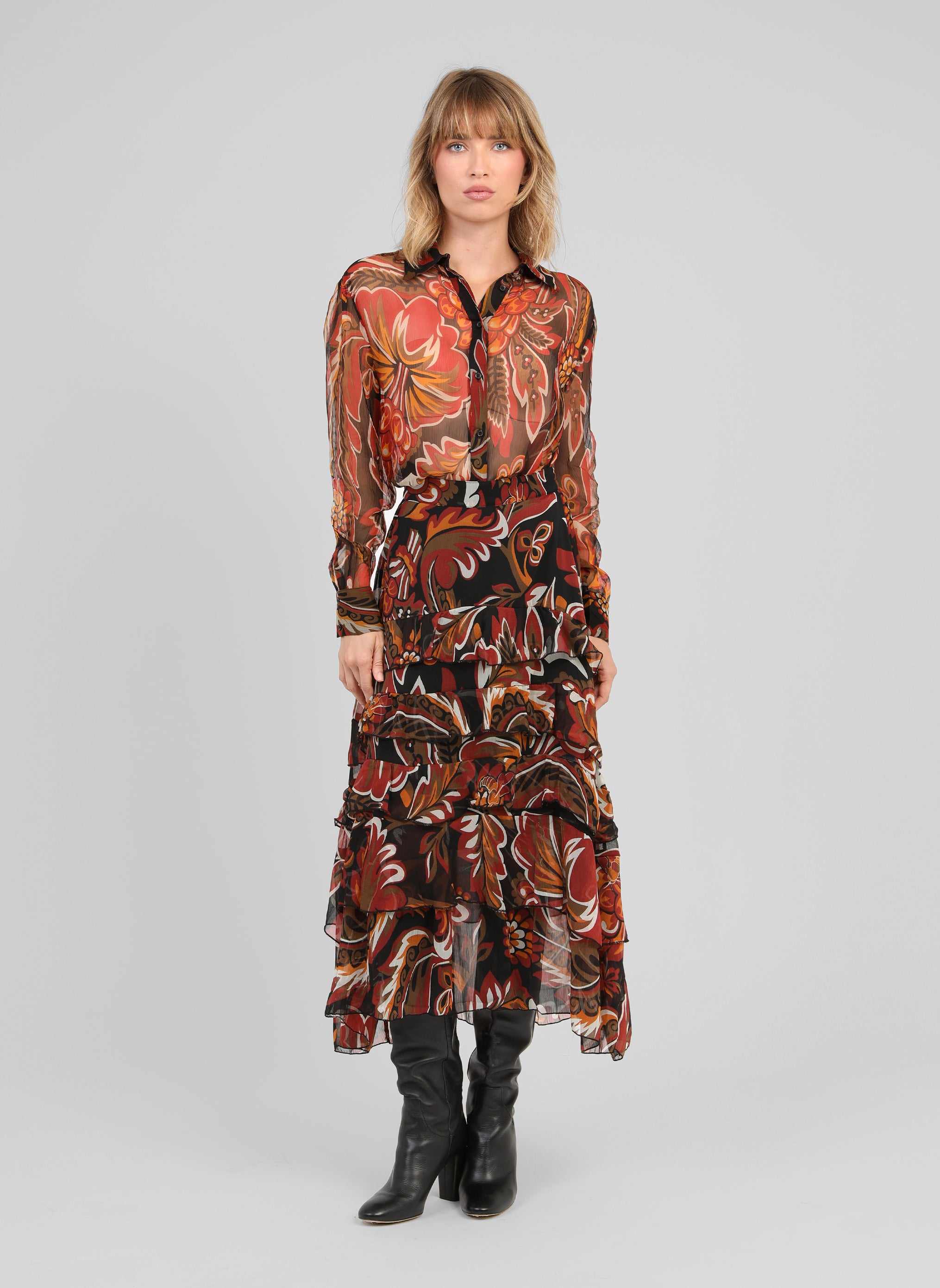 CHEMISE SABELYNA tosca noir
