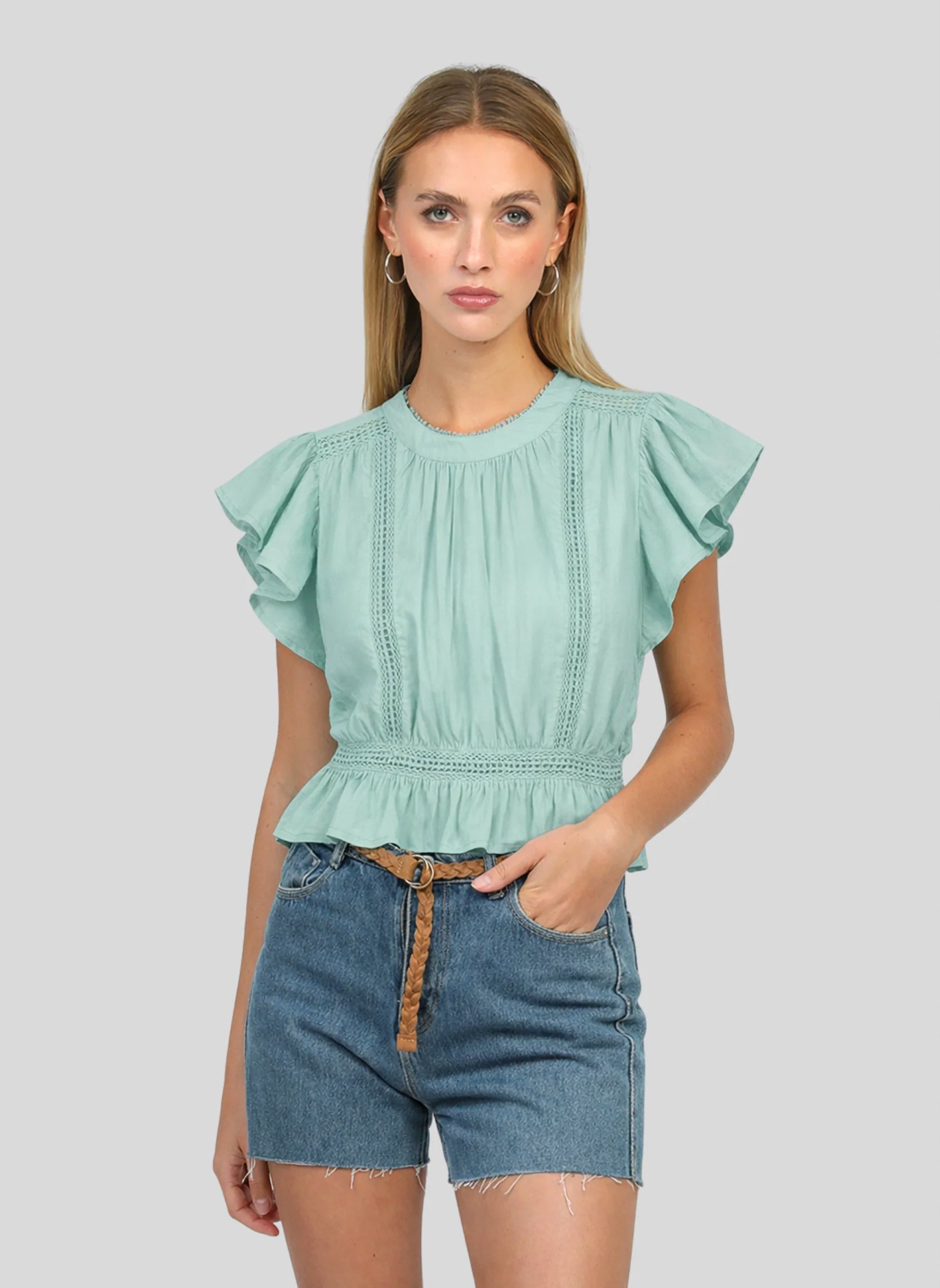 BLOUSE SALEKINA celadon