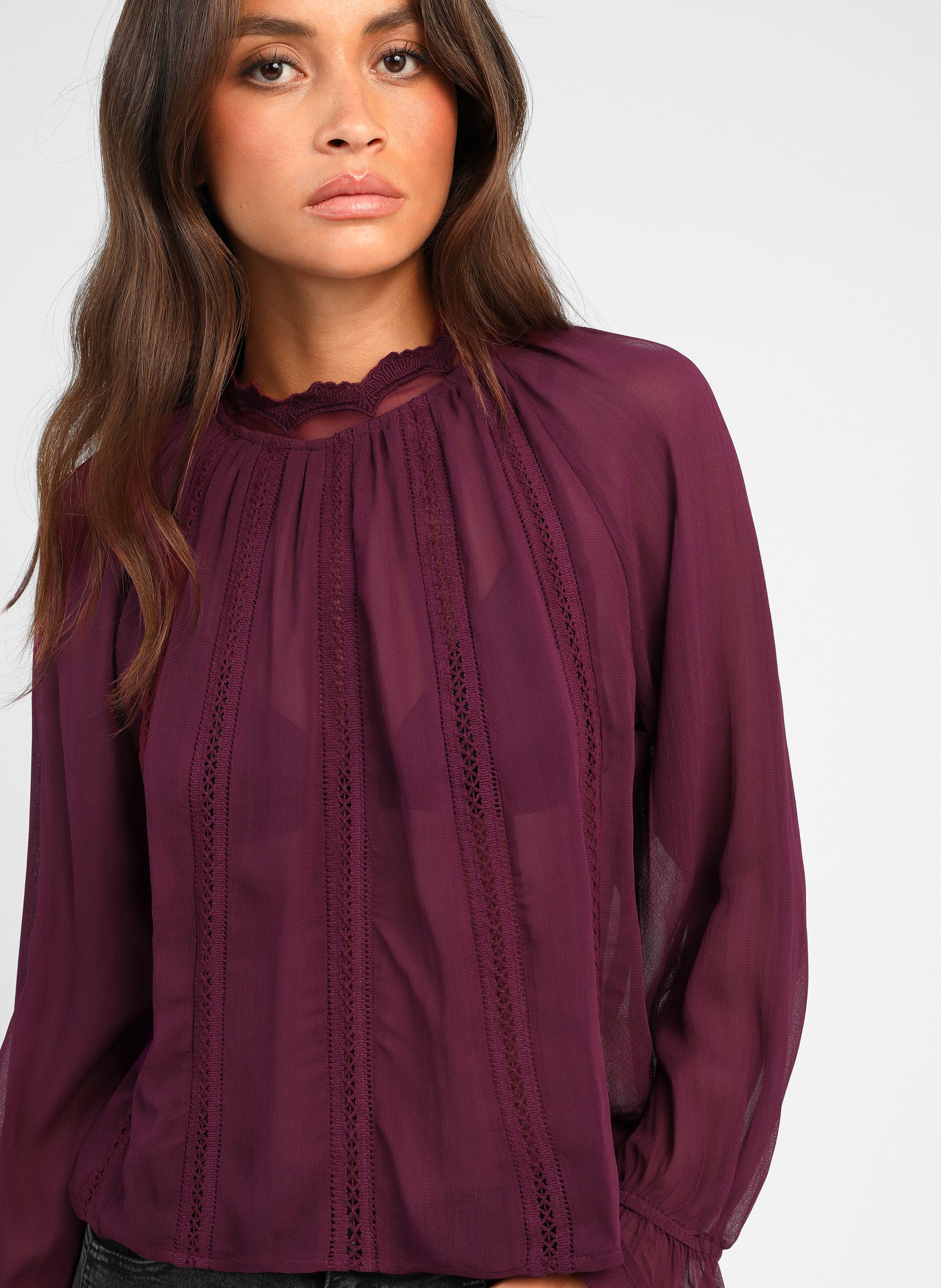 BLUSA SALOUNA color berenjena