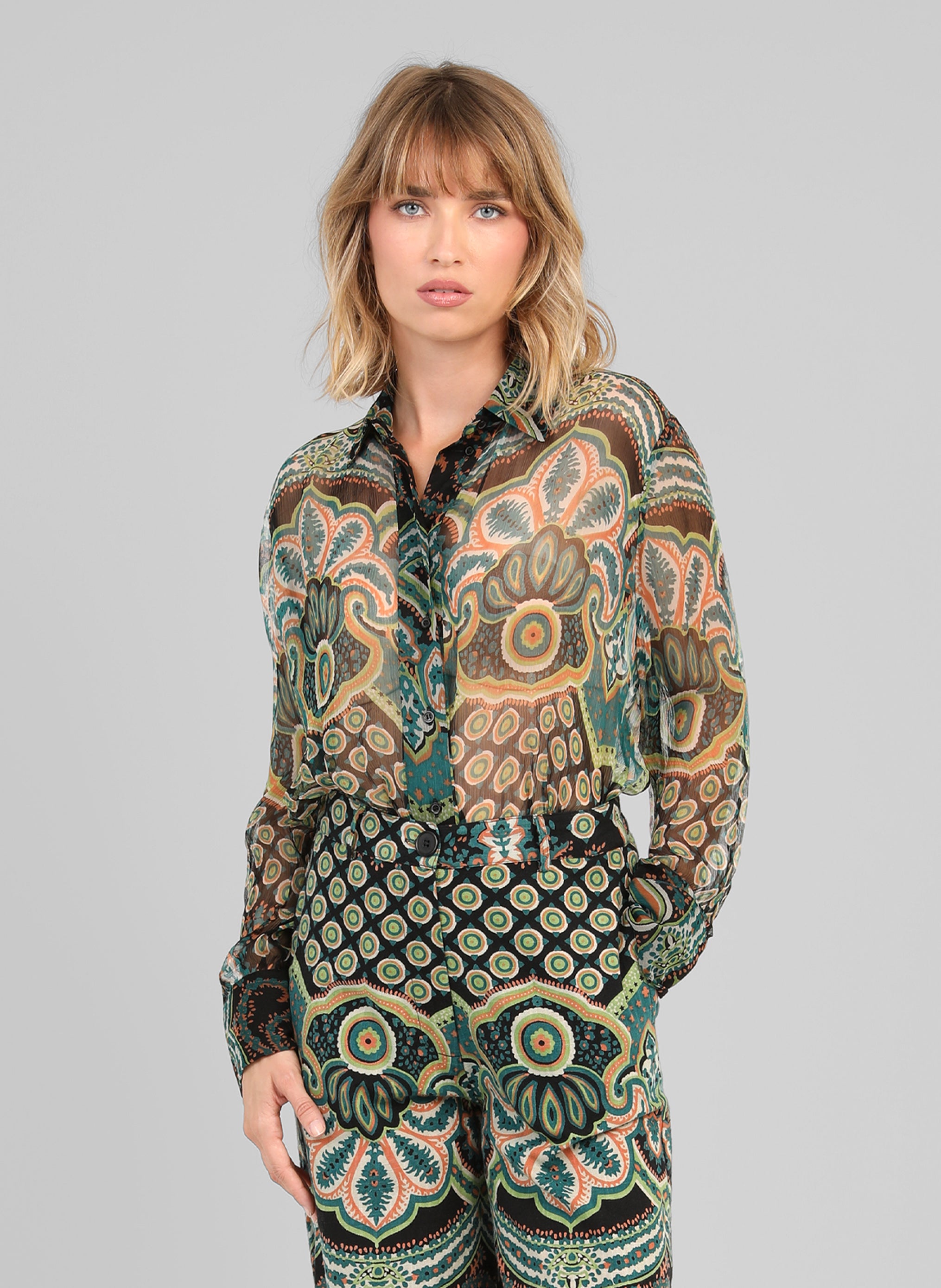 CHEMISE SARILA balmera turquoise