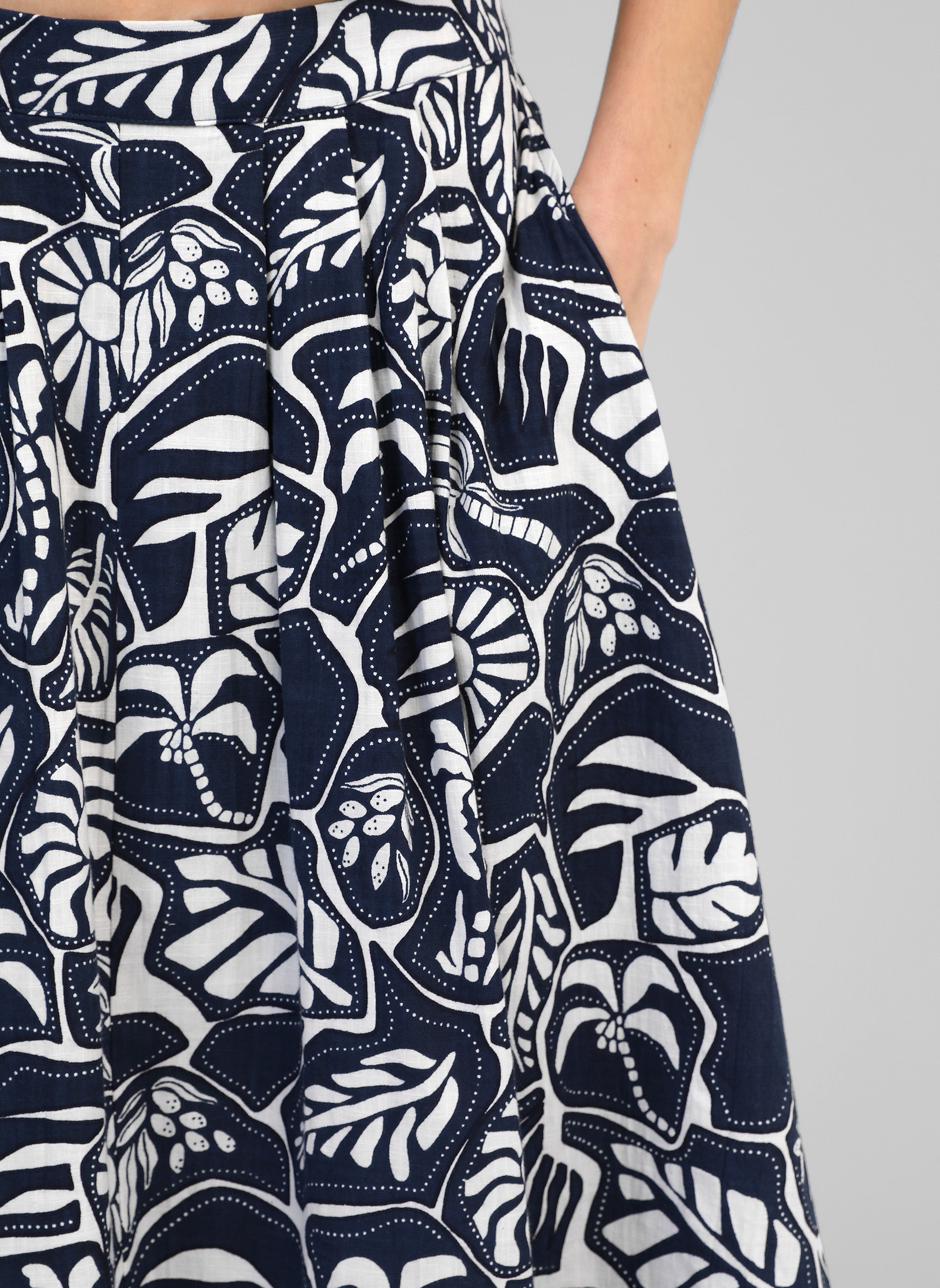 JUPE LONGUE RYSHEA palouka bleu