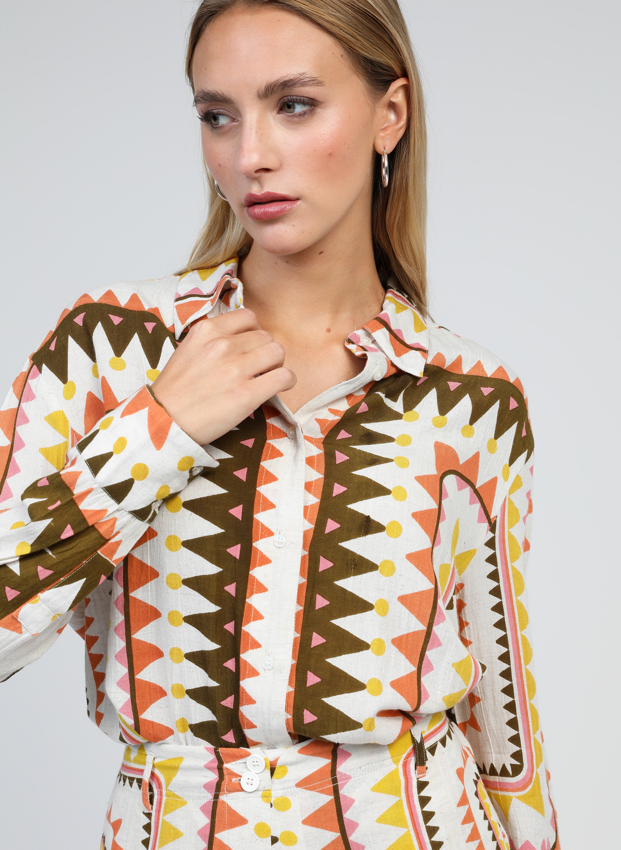 CHEMISE SIVILANE picoty olive