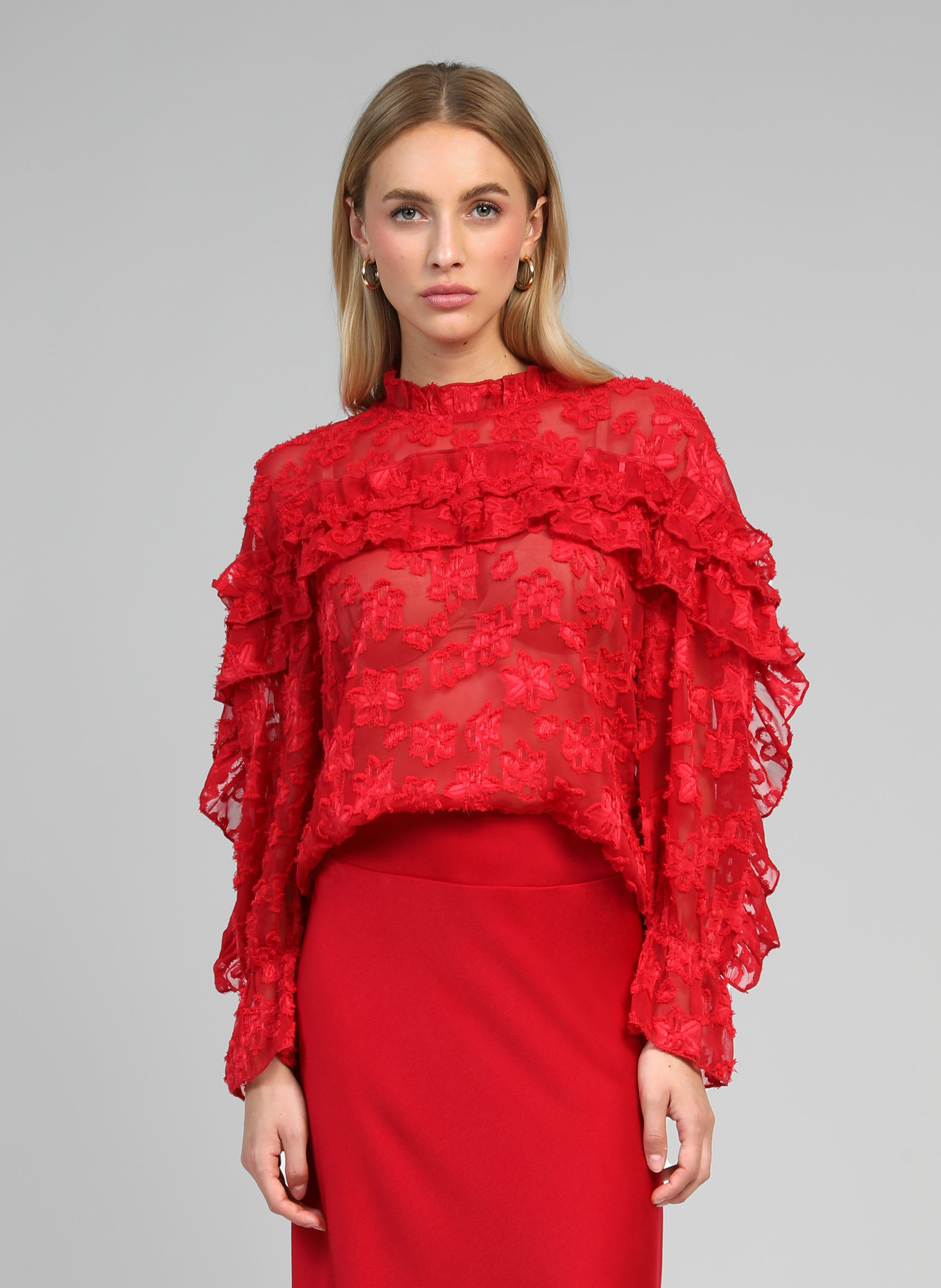 BLOUSE SOELY rouge