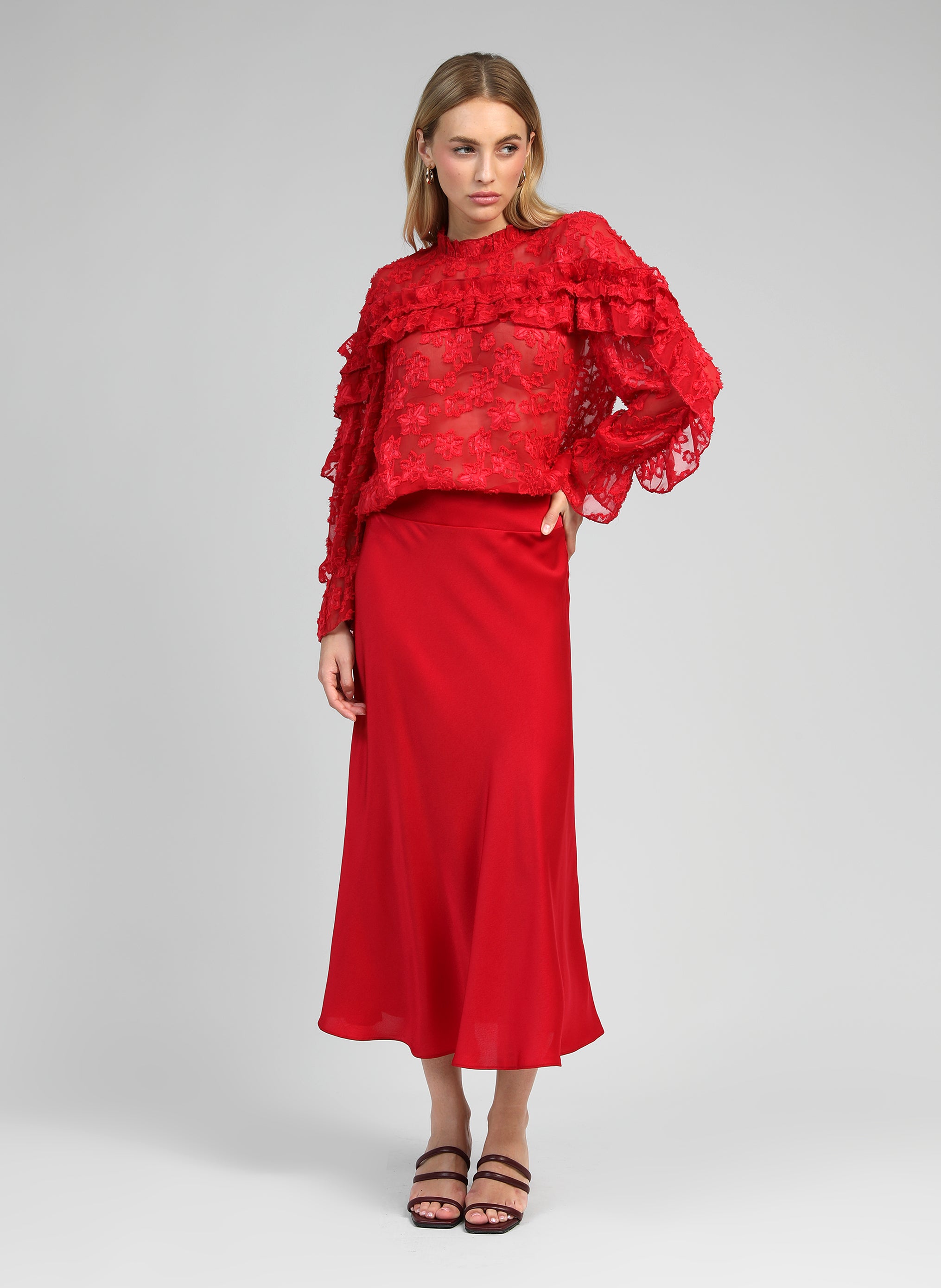 BLOUSE SOELY rouge