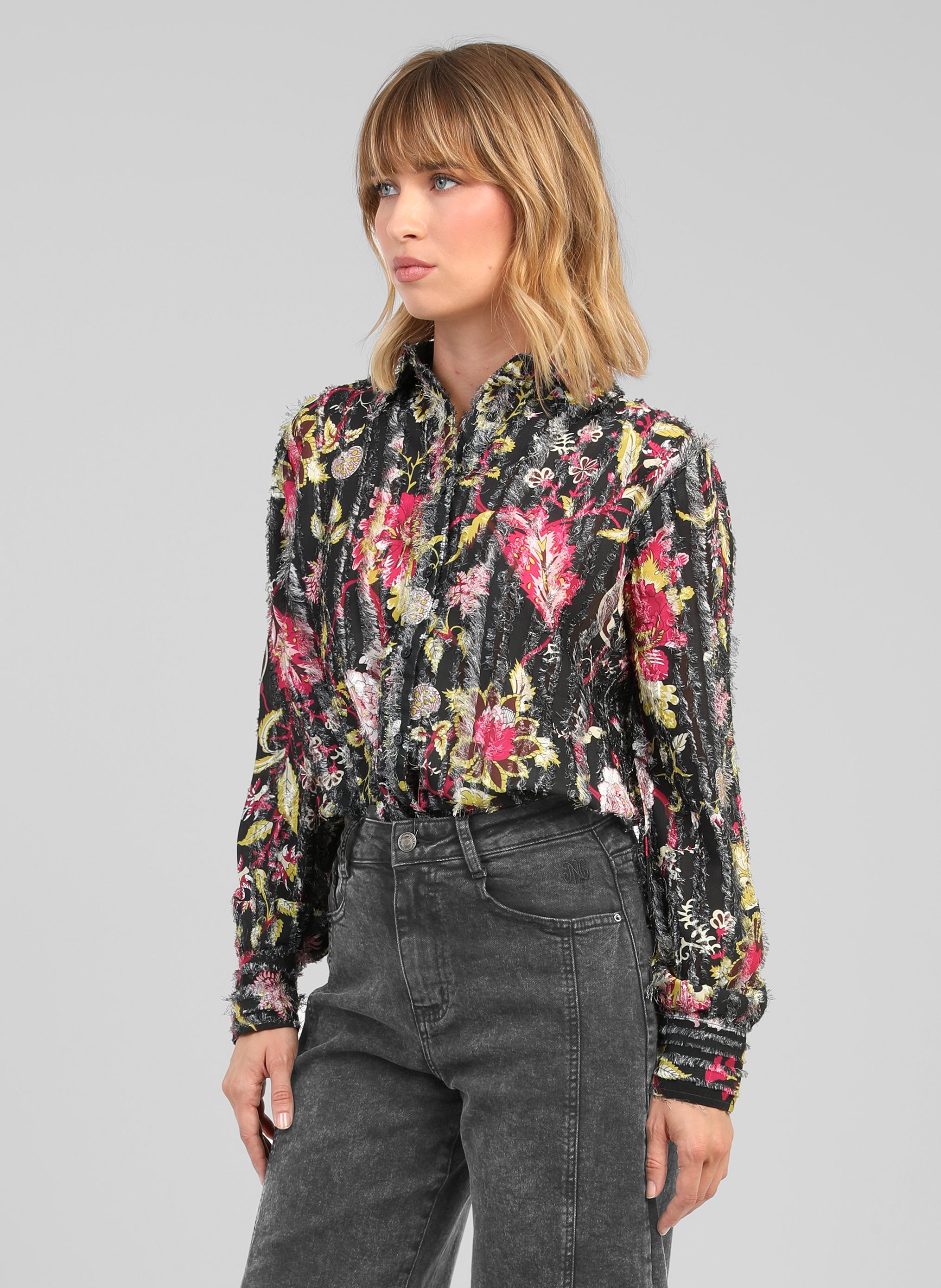 CHEMISE SOPHIKA jasione noir
