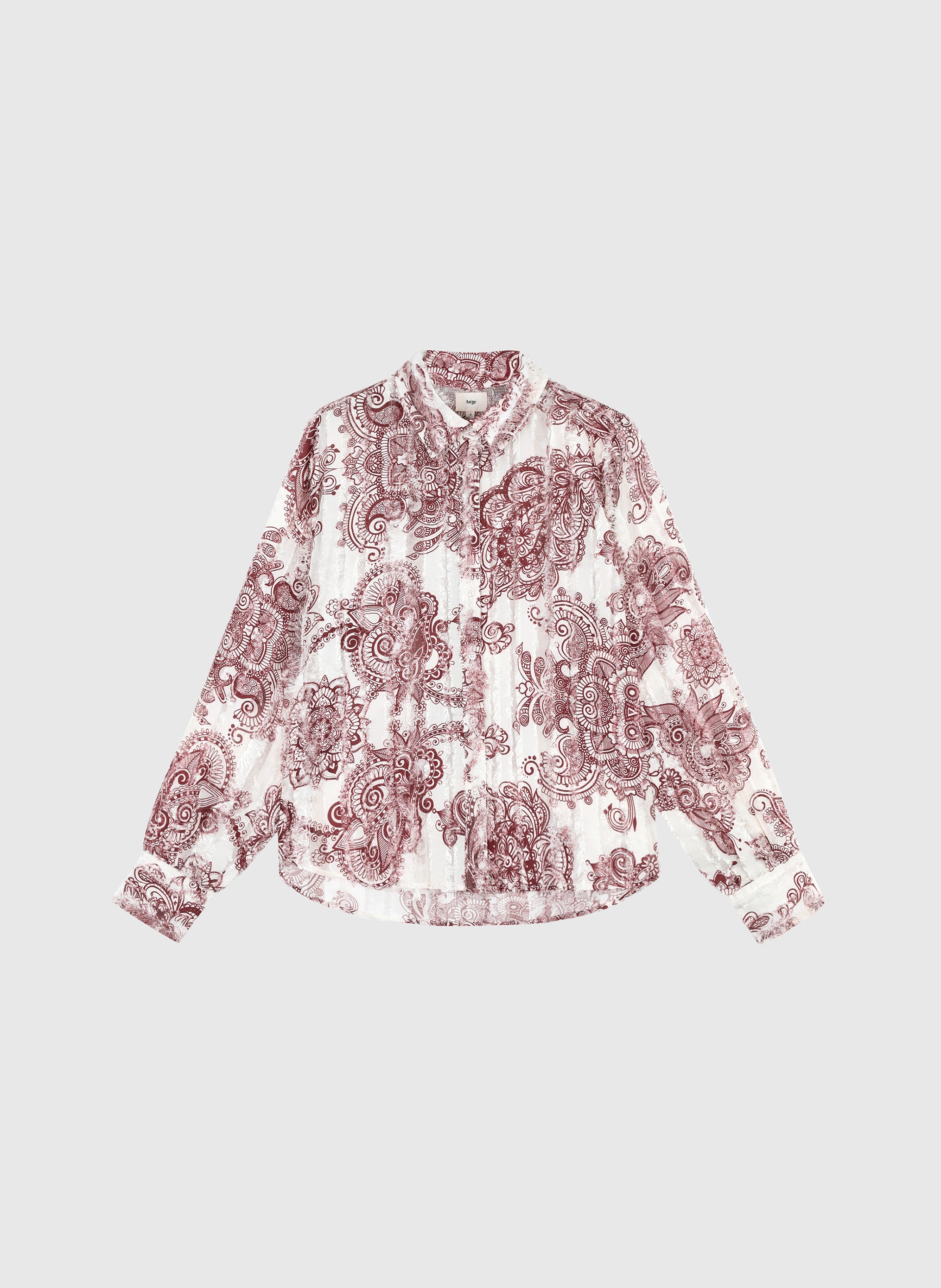 CHEMISE SOPHINA jakala bordeaux