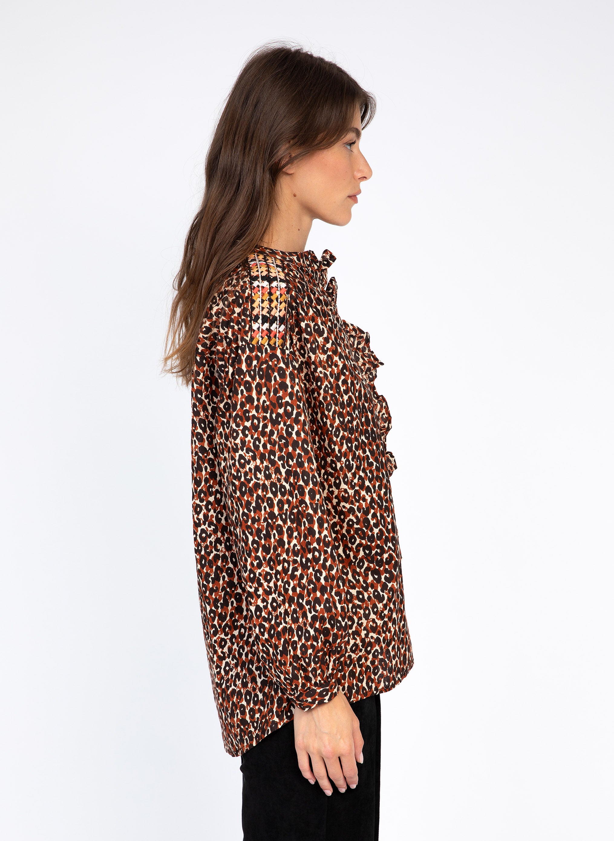 CHEMISE SOURIAMY leona chocolat