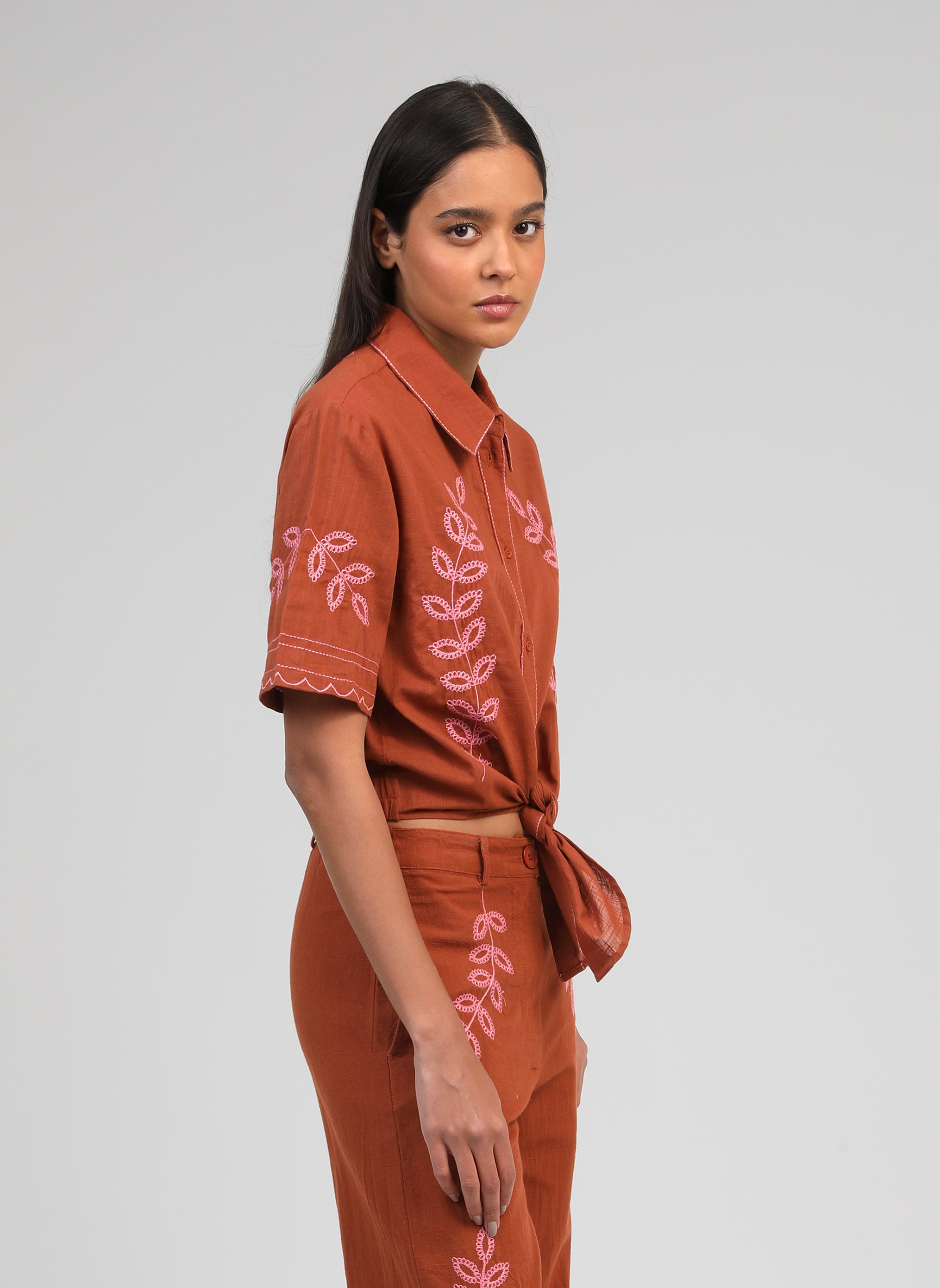 CHEMISE SILONA caramel