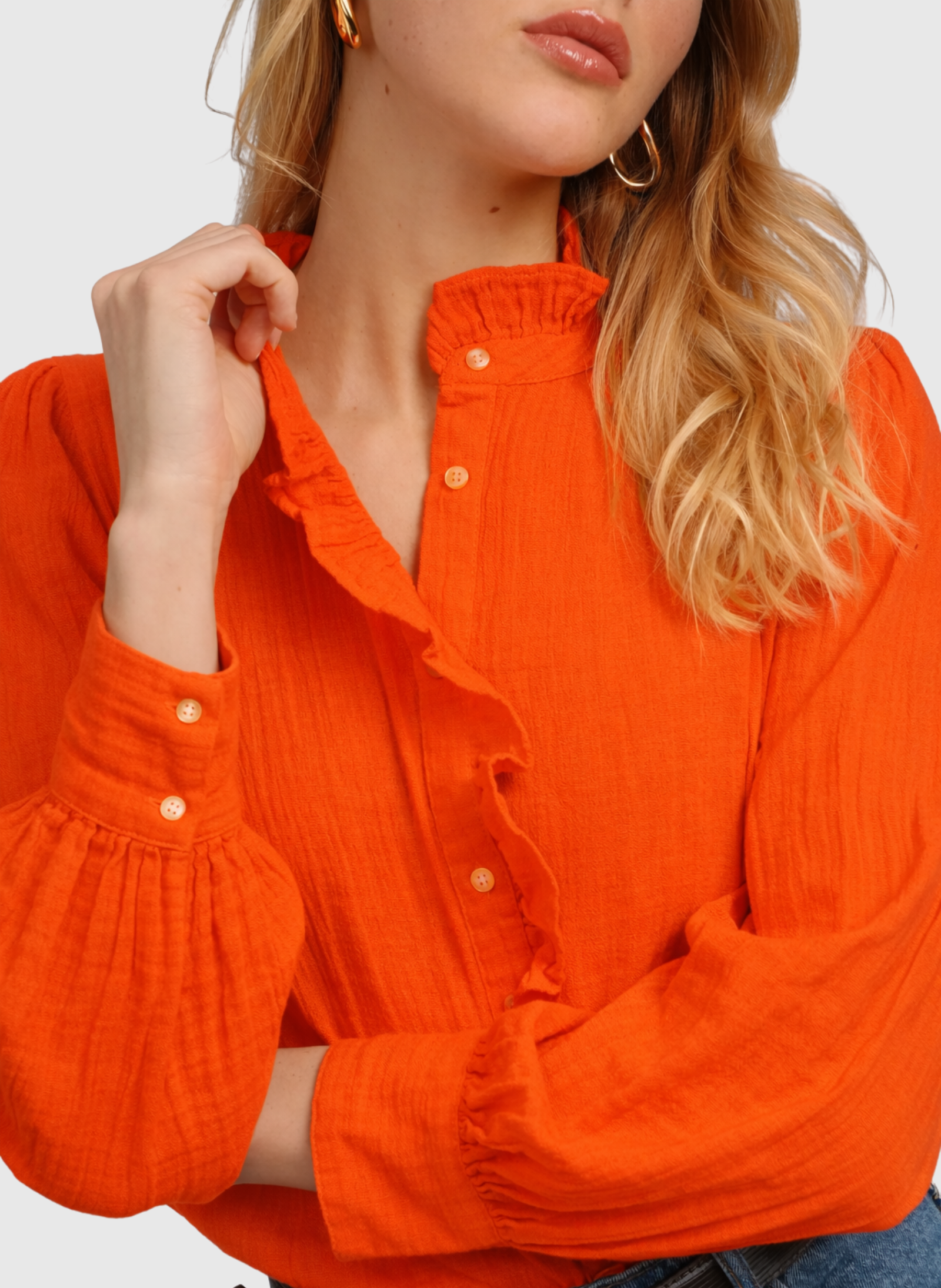 CHEMISE STEFILOU orange