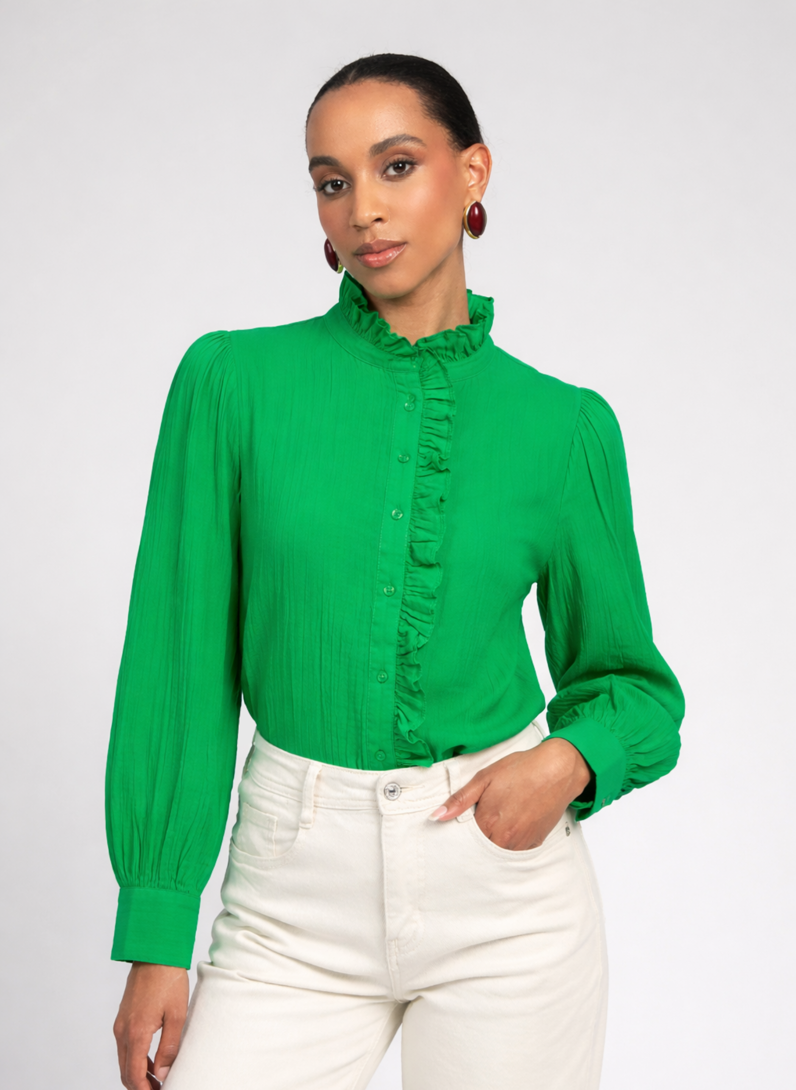 CHEMISE STEFILOU vert