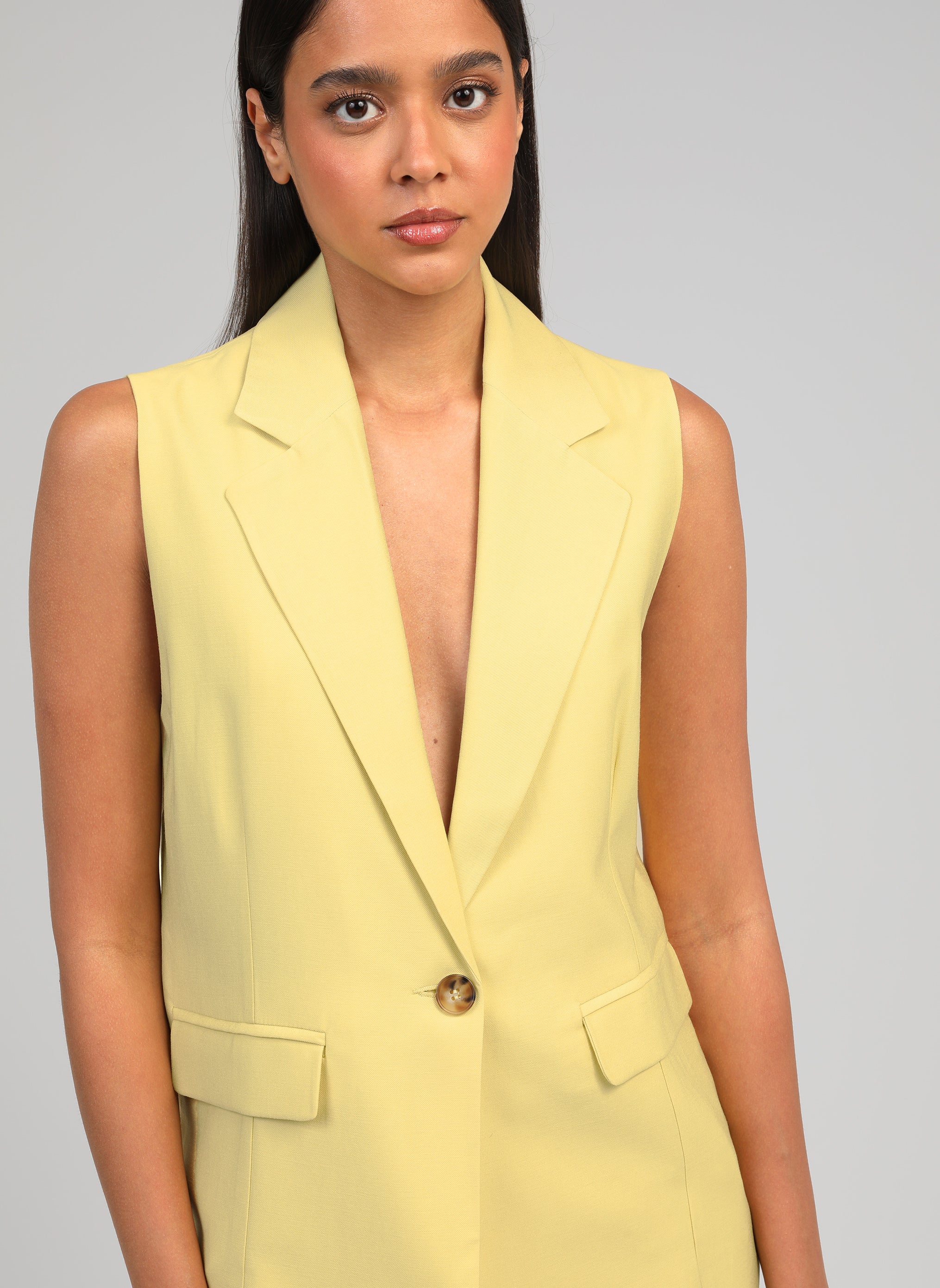 VESTE SANS MANCHES ZAKARITA paille