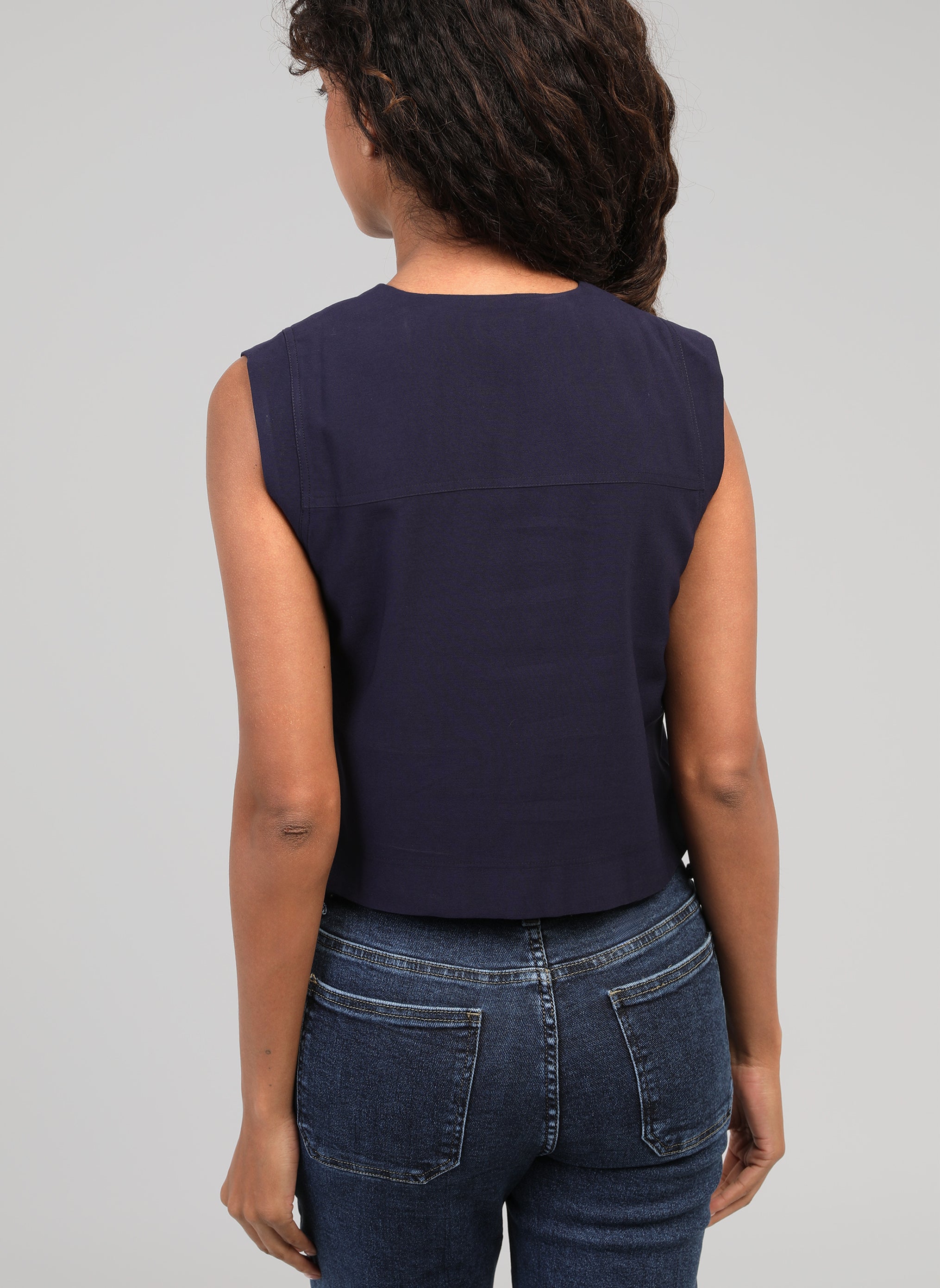 VESTE SANS MANCHES ZELIA marine
