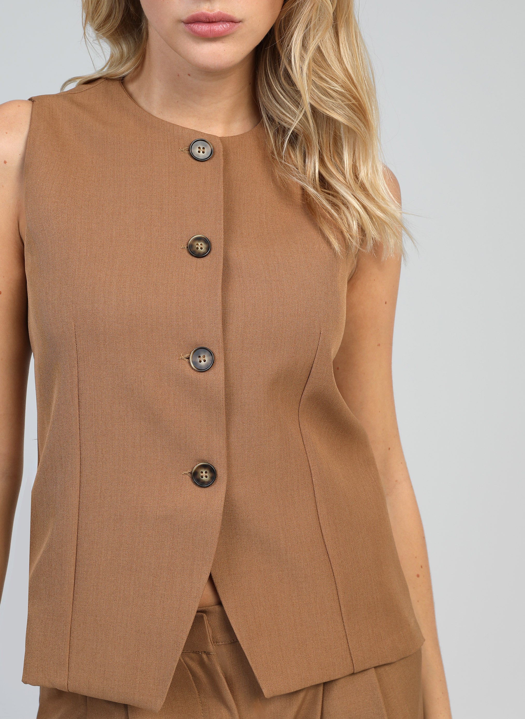 GILET DE COSTUME ZOLA camel