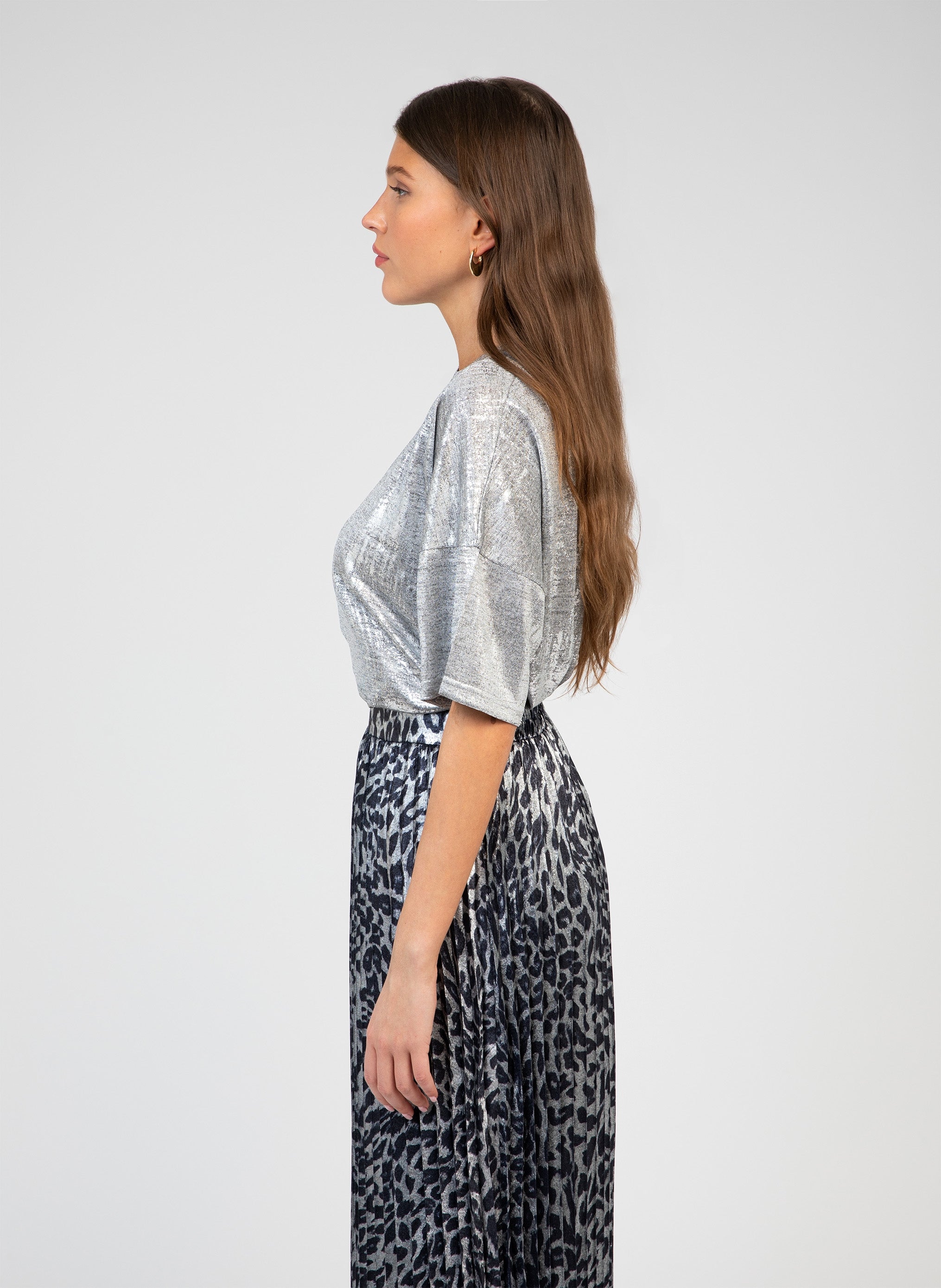 T-SHIRT AKOMI argent