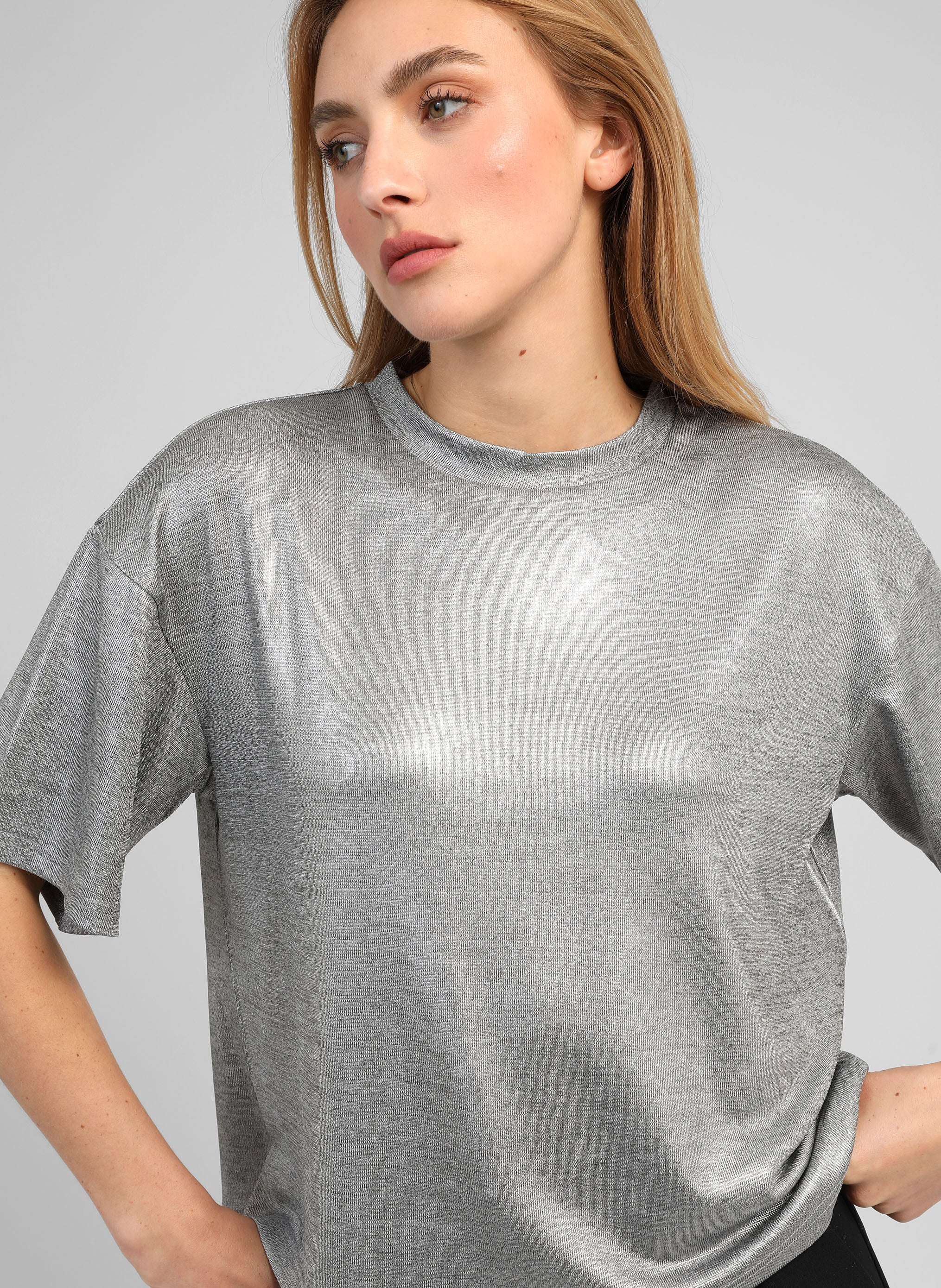 T-SHIRT AKOMILA argent
