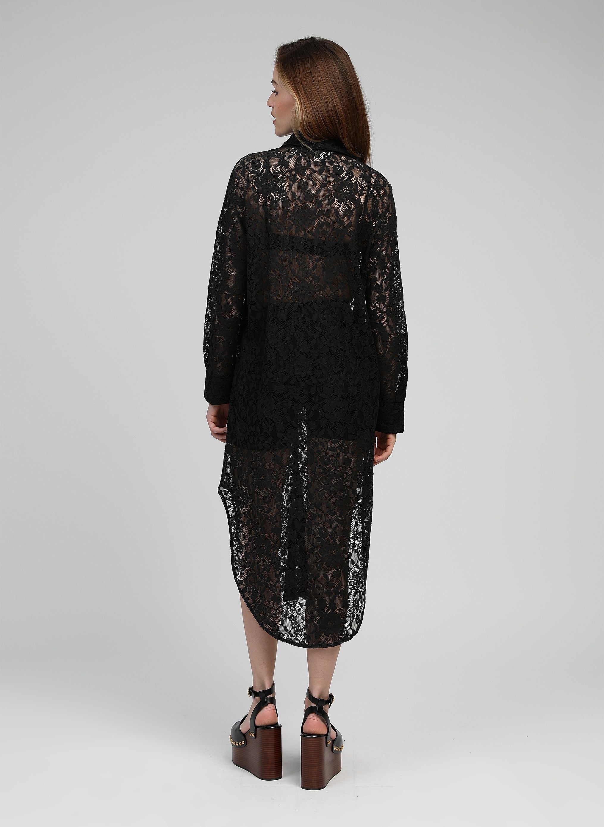 EOLE MIDI DRESS black