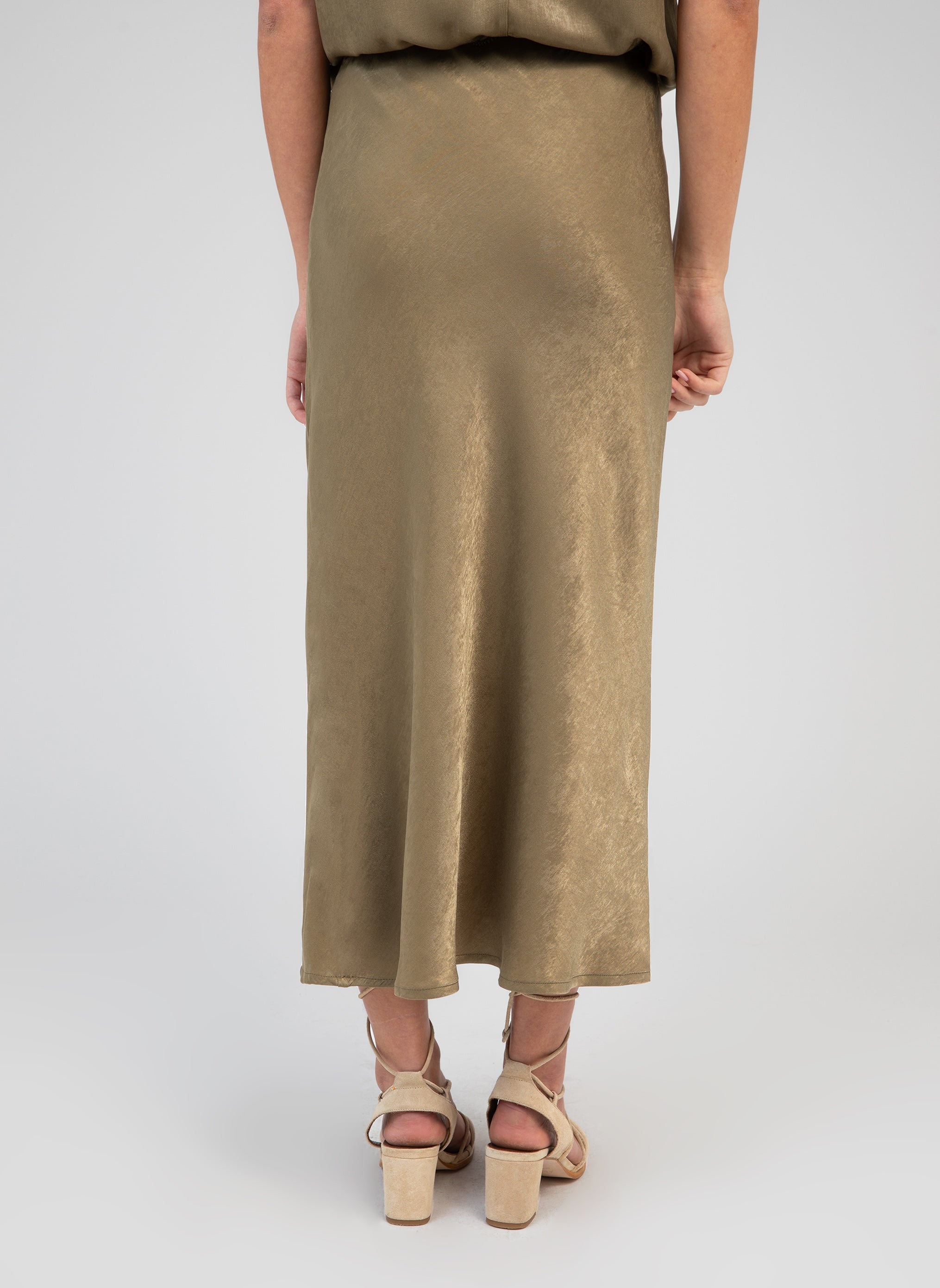GALVINE MIDI SKIRT khaki