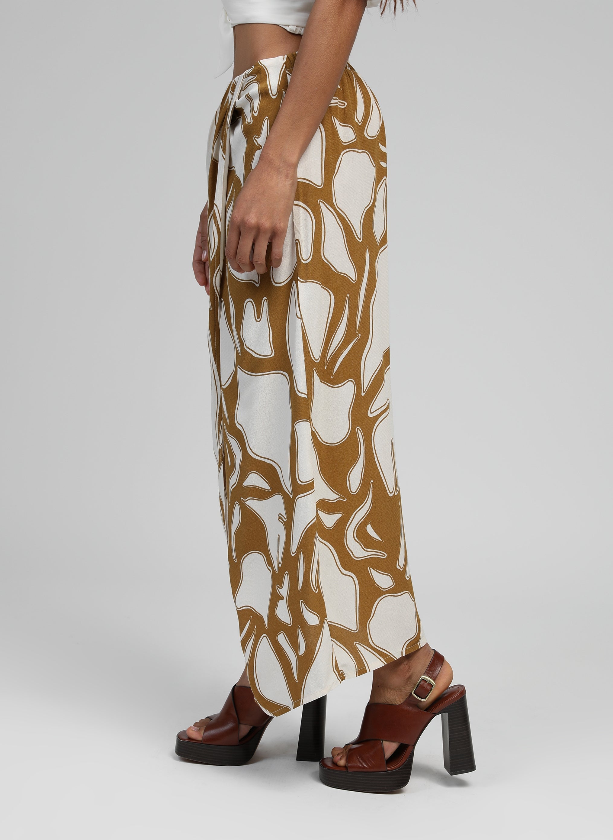 JUPE LONGUE GERIC flame olive